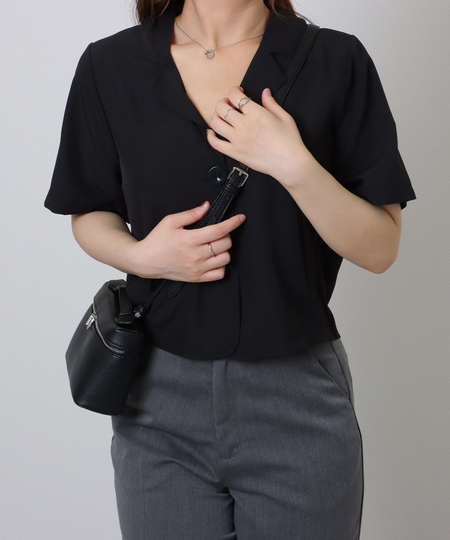 スクエア 2WAY コンパクト ショルダーバッグ