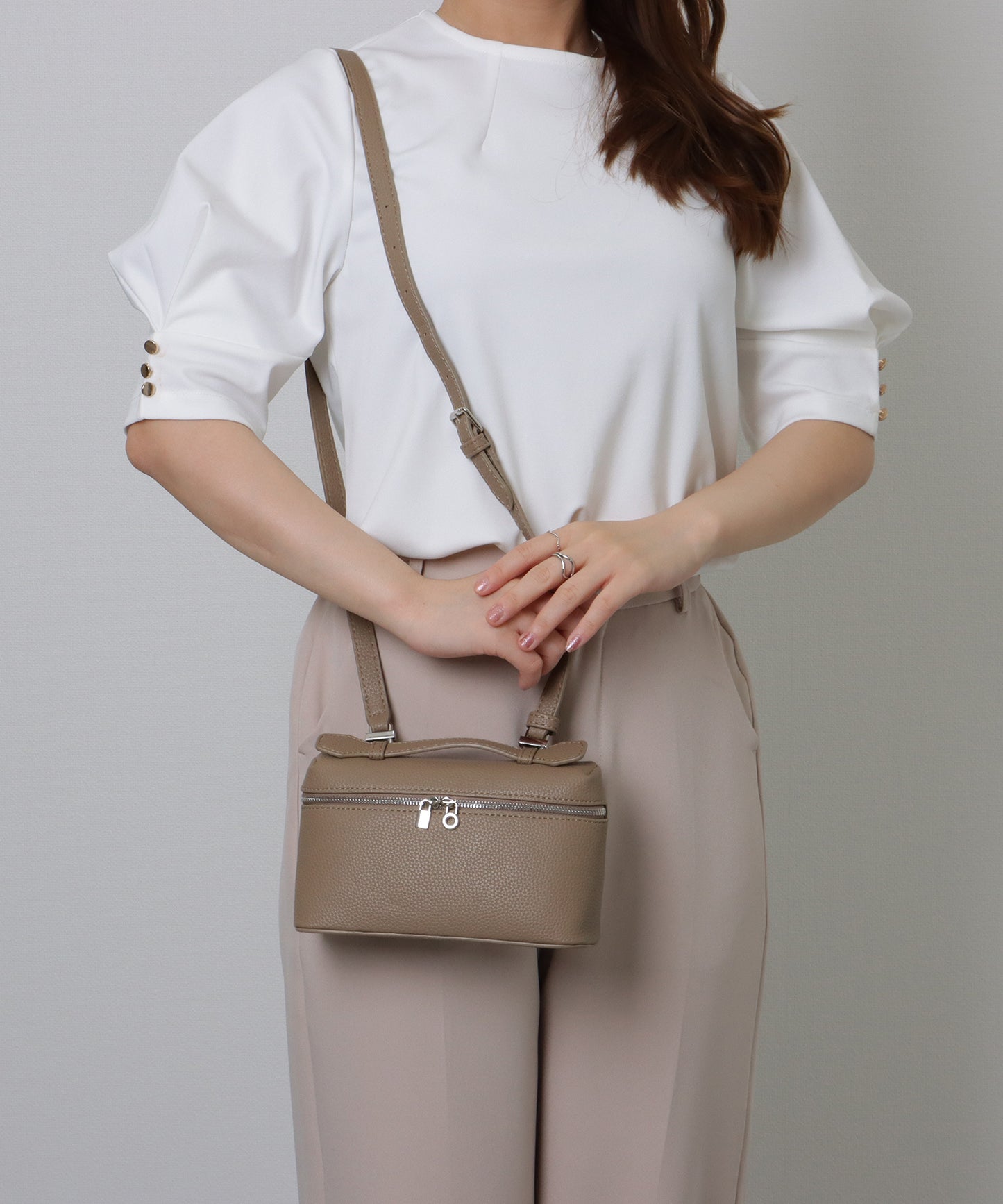 スクエア 2WAY コンパクト ショルダーバッグ