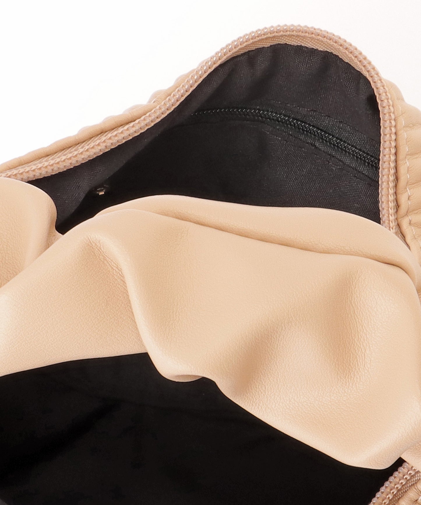 レザー調 ギャザーハンドル ストライプ 2WAY ショルダーバッグ