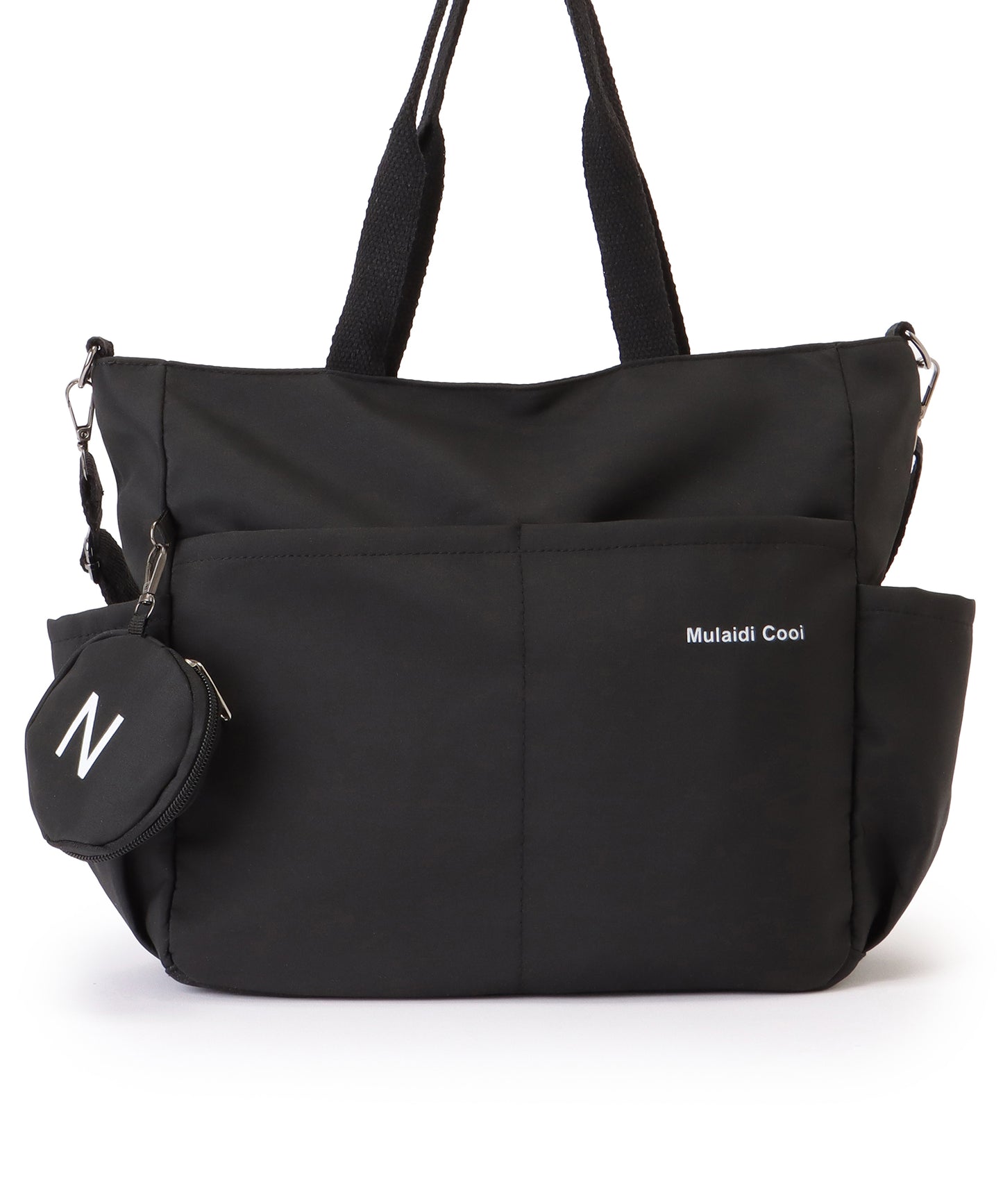 ソリッドカラー 多ポケット 2WAY ビッグ ショルダーバッグ