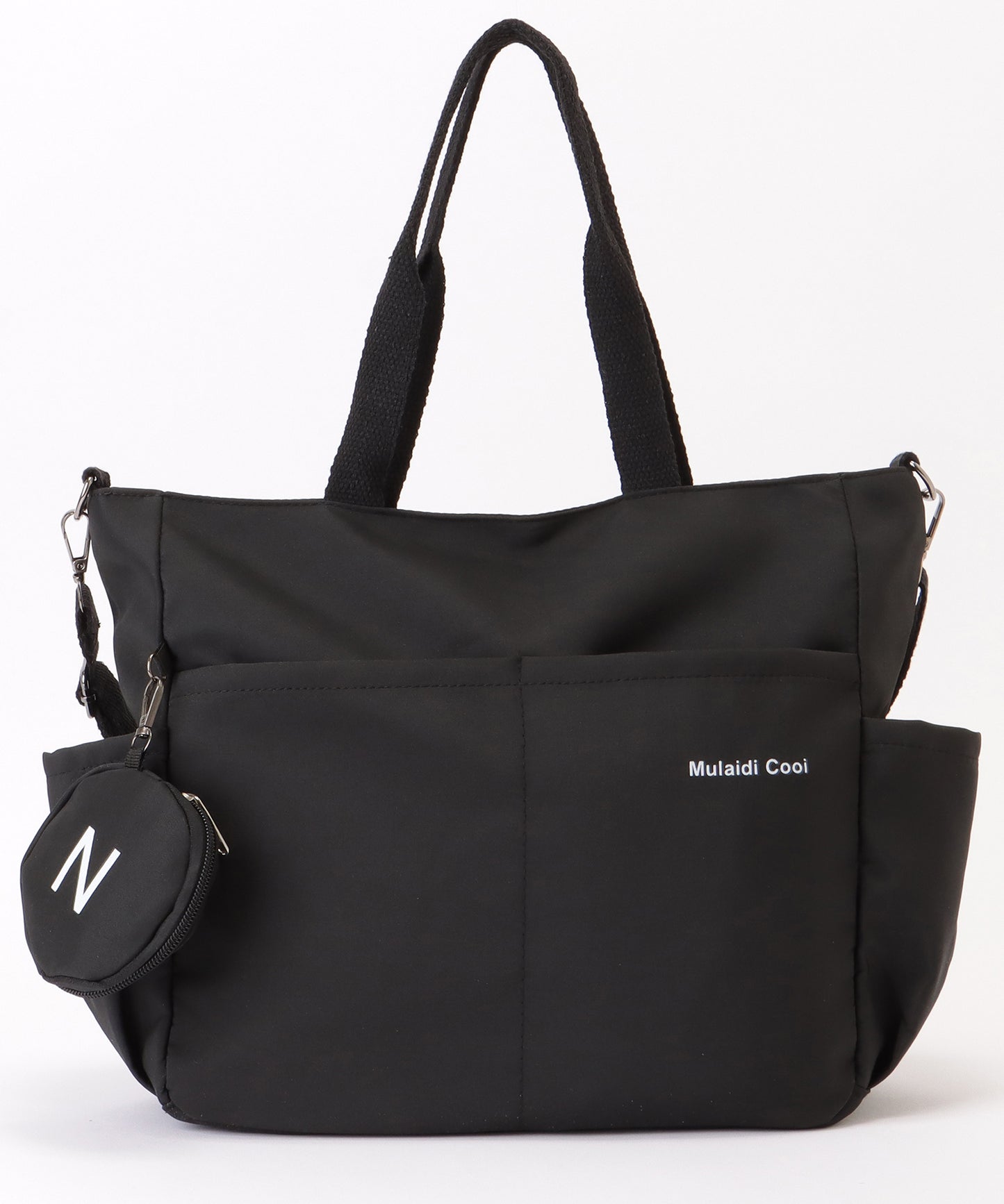 ソリッドカラー 多ポケット 2WAY ビッグ ショルダーバッグ