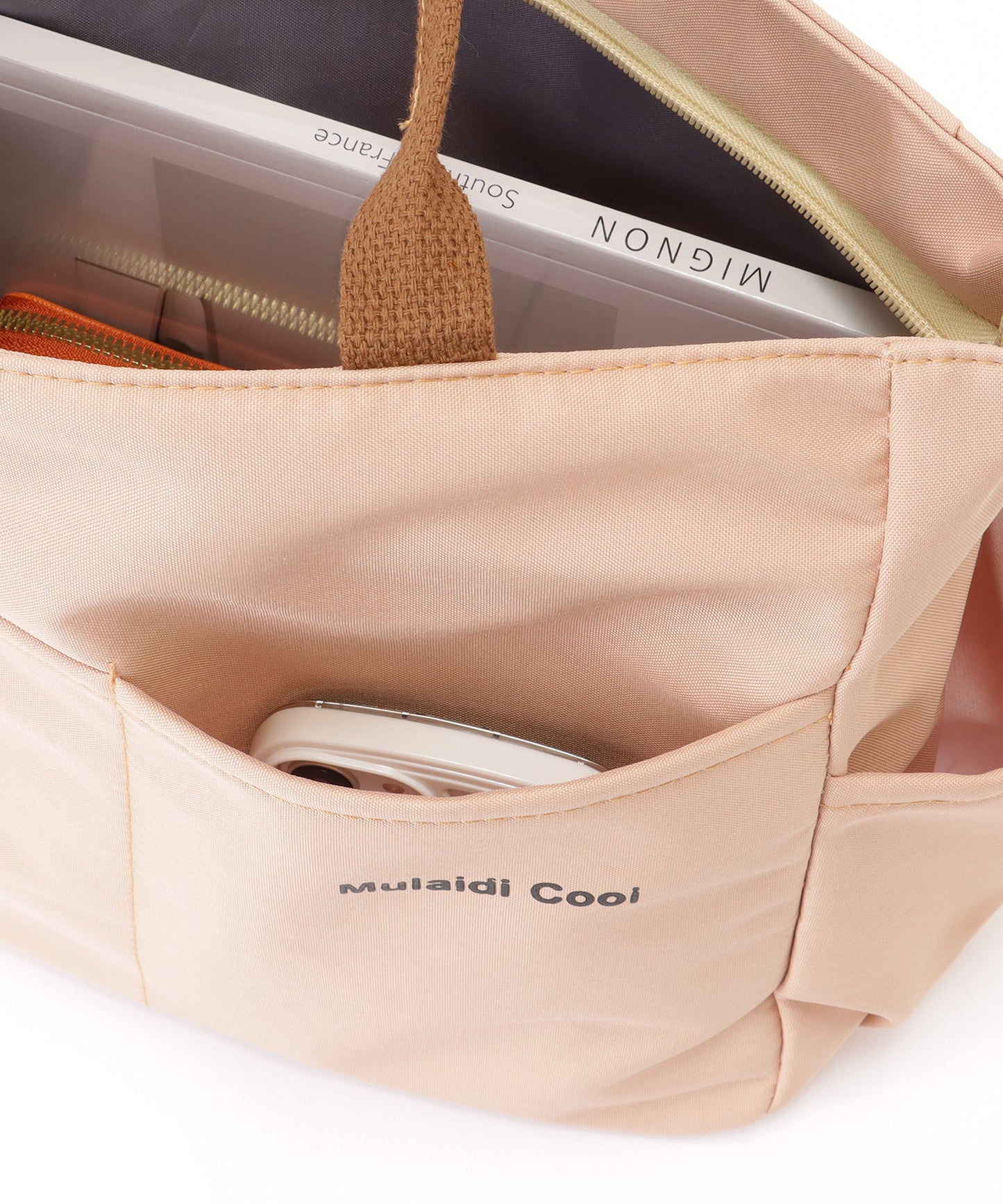 ソリッドカラー 多ポケット 2WAY ビッグ ショルダーバッグ