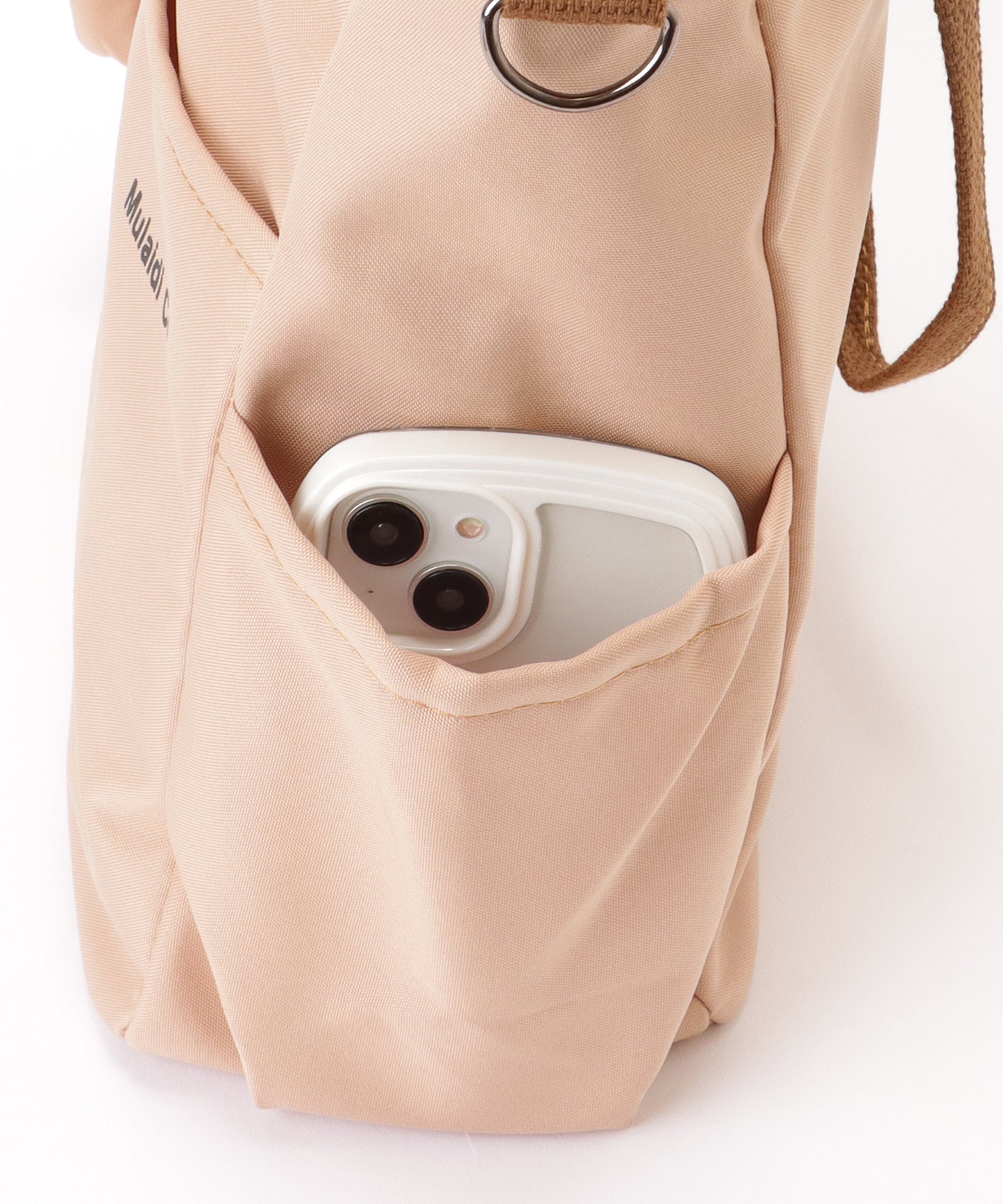 ソリッドカラー 多ポケット 2WAY ビッグ ショルダーバッグ