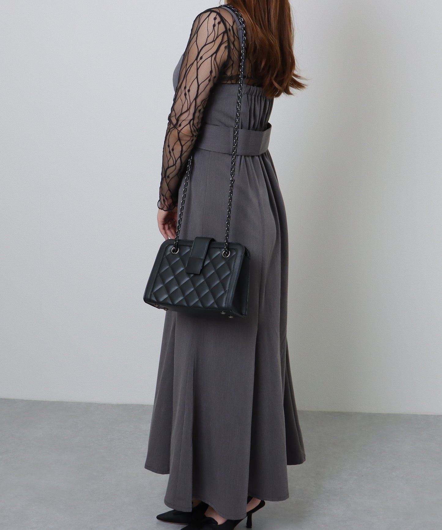 キルティング スクエア 2WAY チェーン ショルダーバッグ