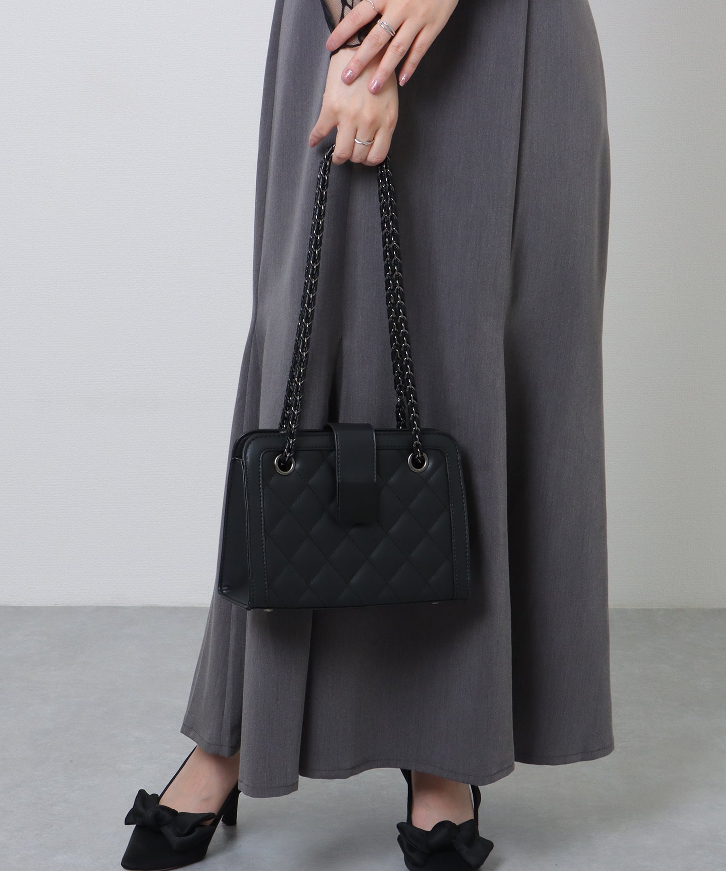 キルティング スクエア 2WAY チェーン ショルダーバッグ