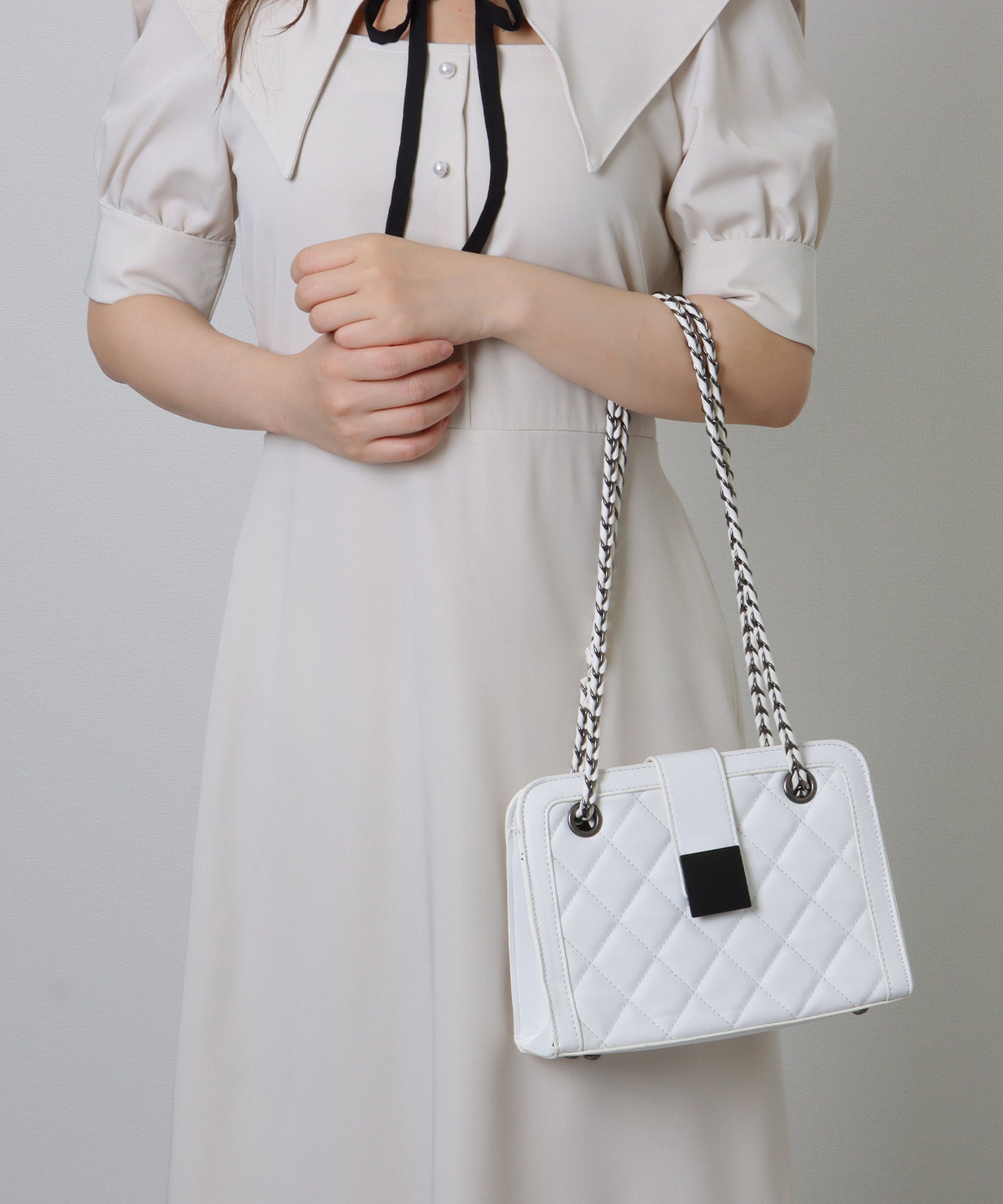 キルティング スクエア 2WAY チェーン ショルダーバッグ