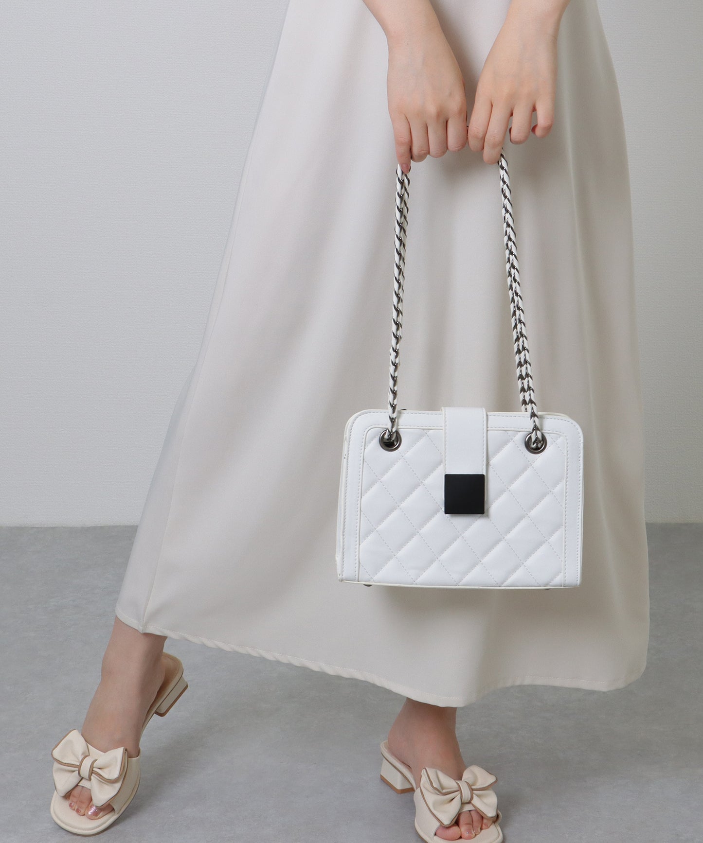 キルティング スクエア 2WAY チェーン ショルダーバッグ