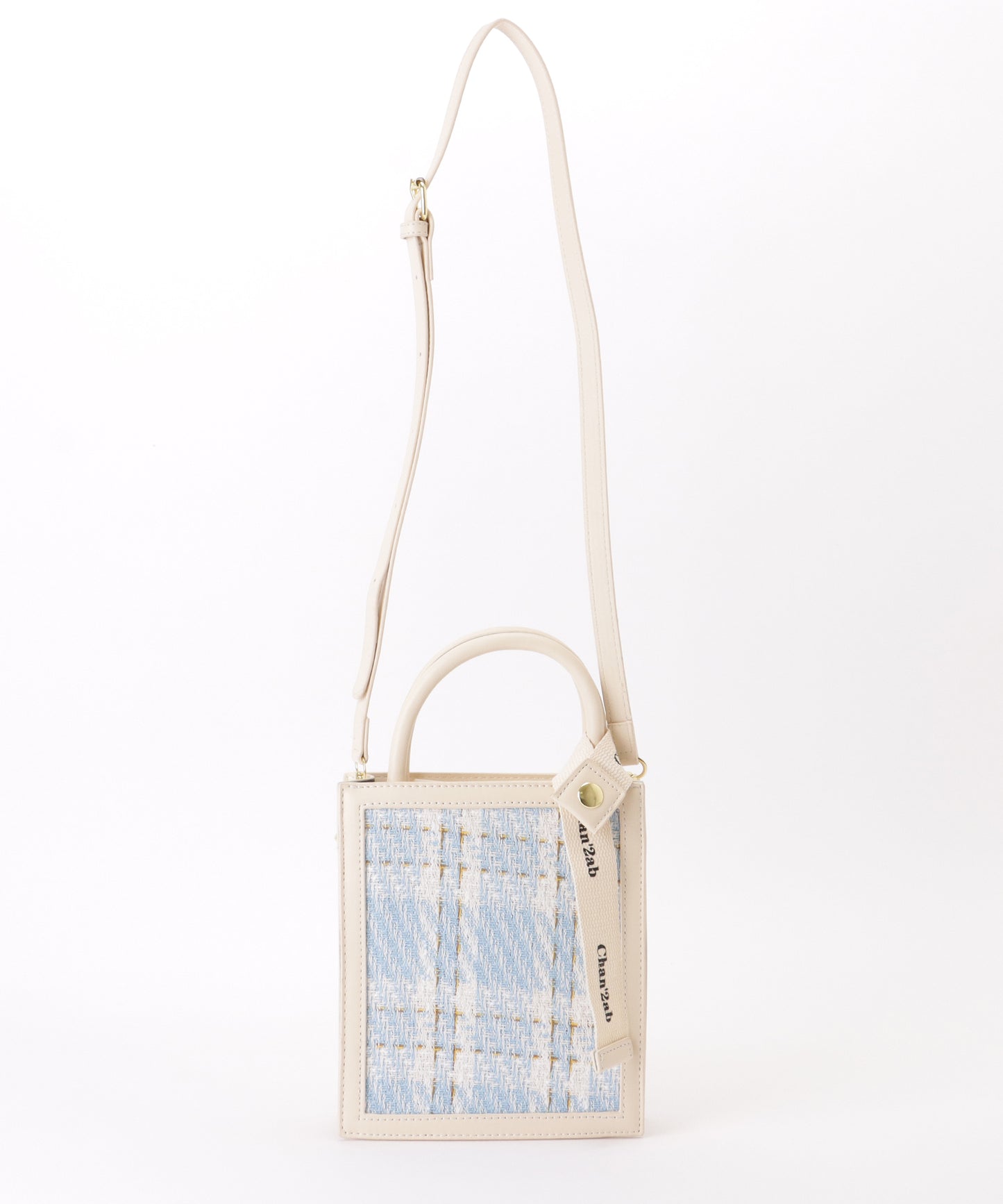 チェック柄 2WAY スクエア コンパクト ショルダーバッグ