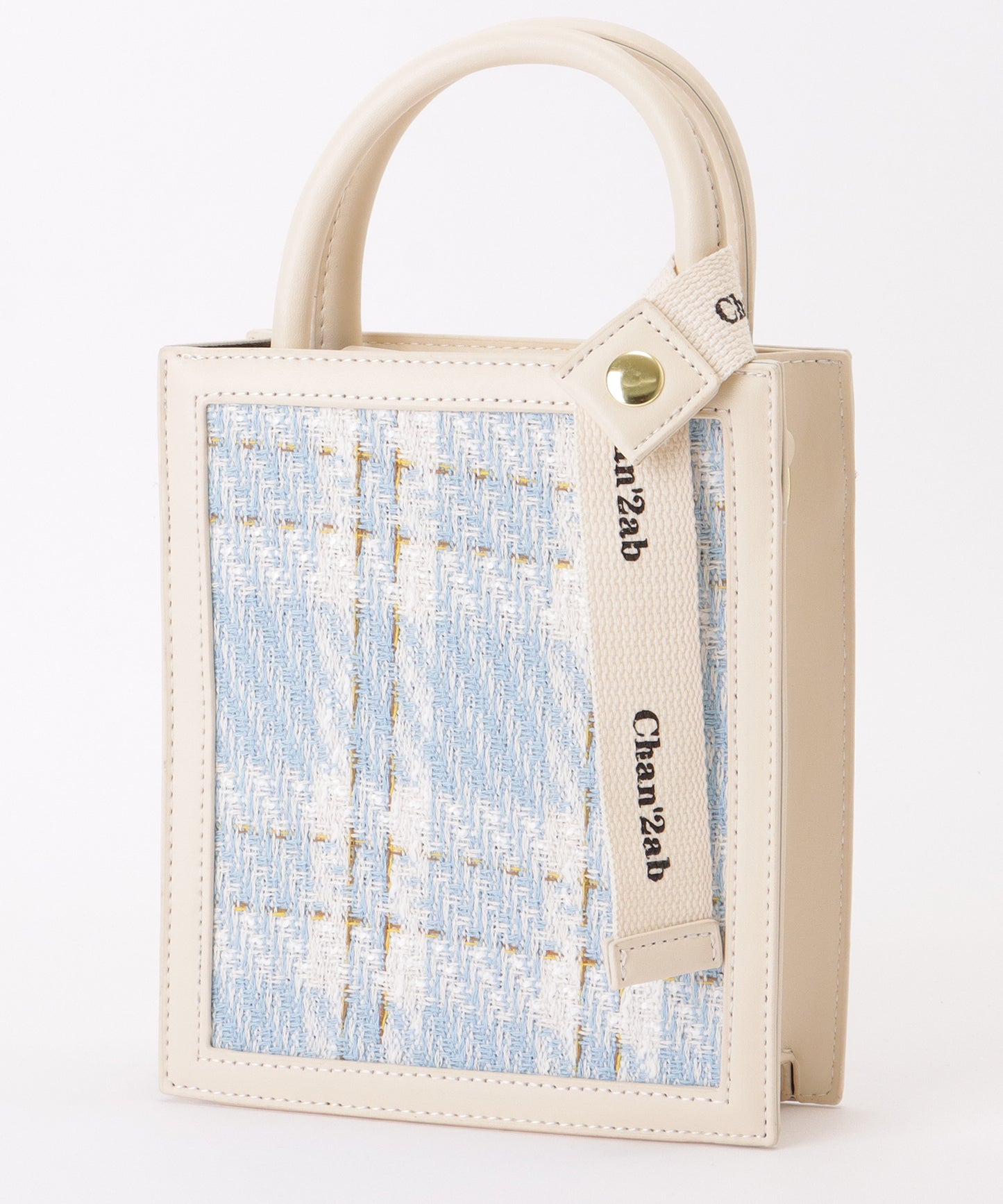 チェック柄 2WAY スクエア コンパクト ショルダーバッグ