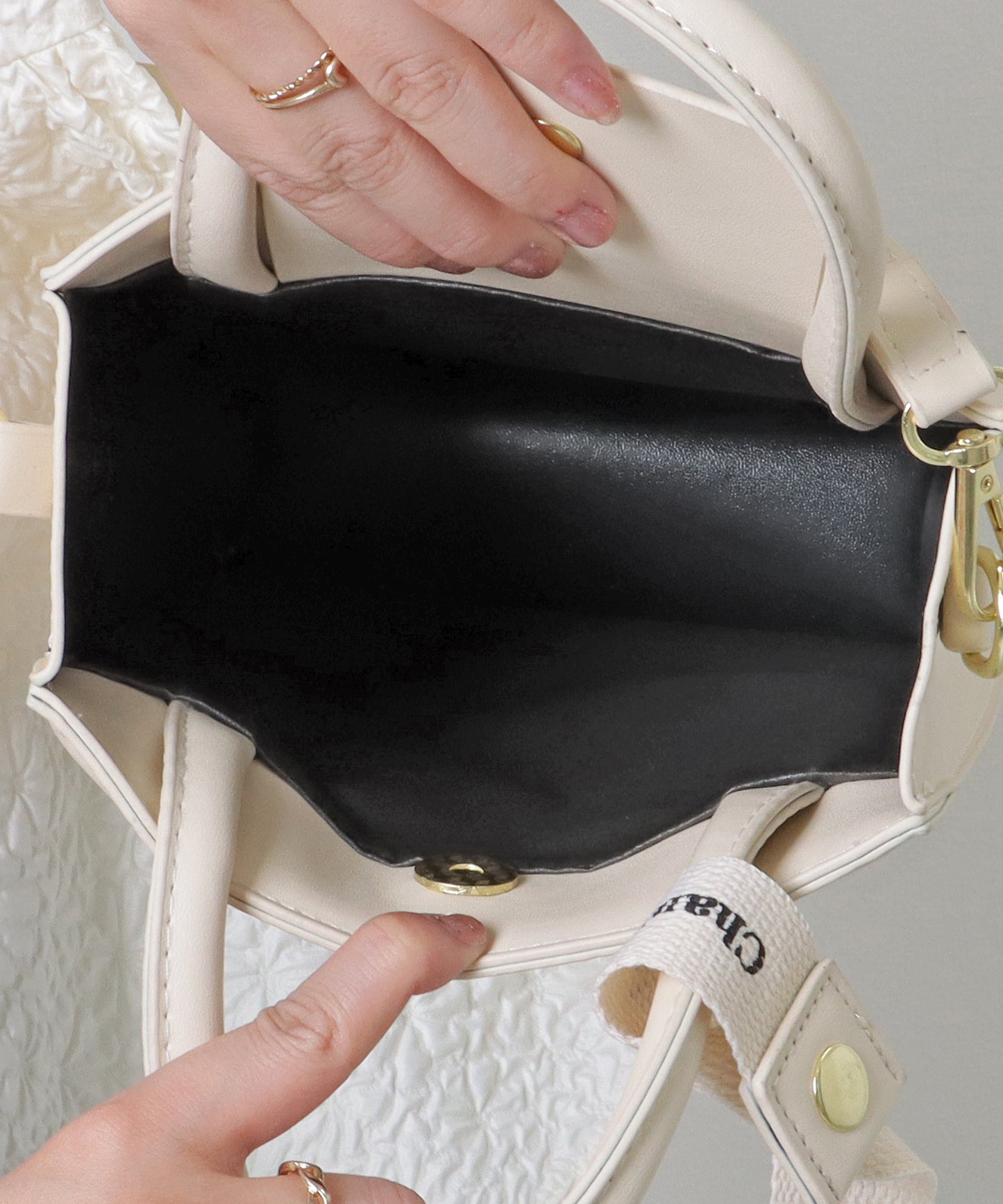 チェック柄 2WAY スクエア コンパクト ショルダーバッグ