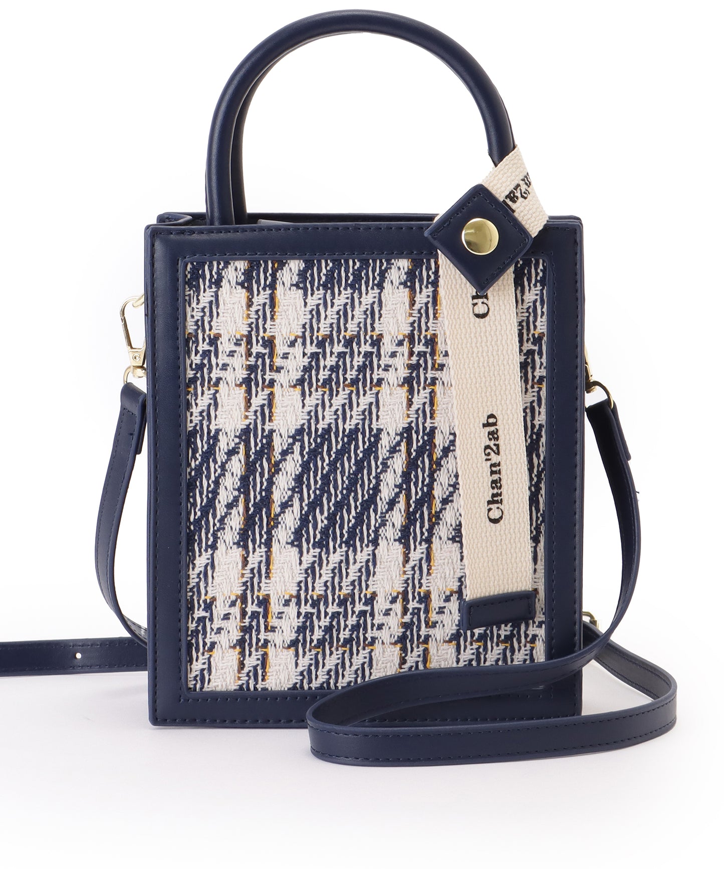 チェック柄 2WAY スクエア コンパクト ショルダーバッグ