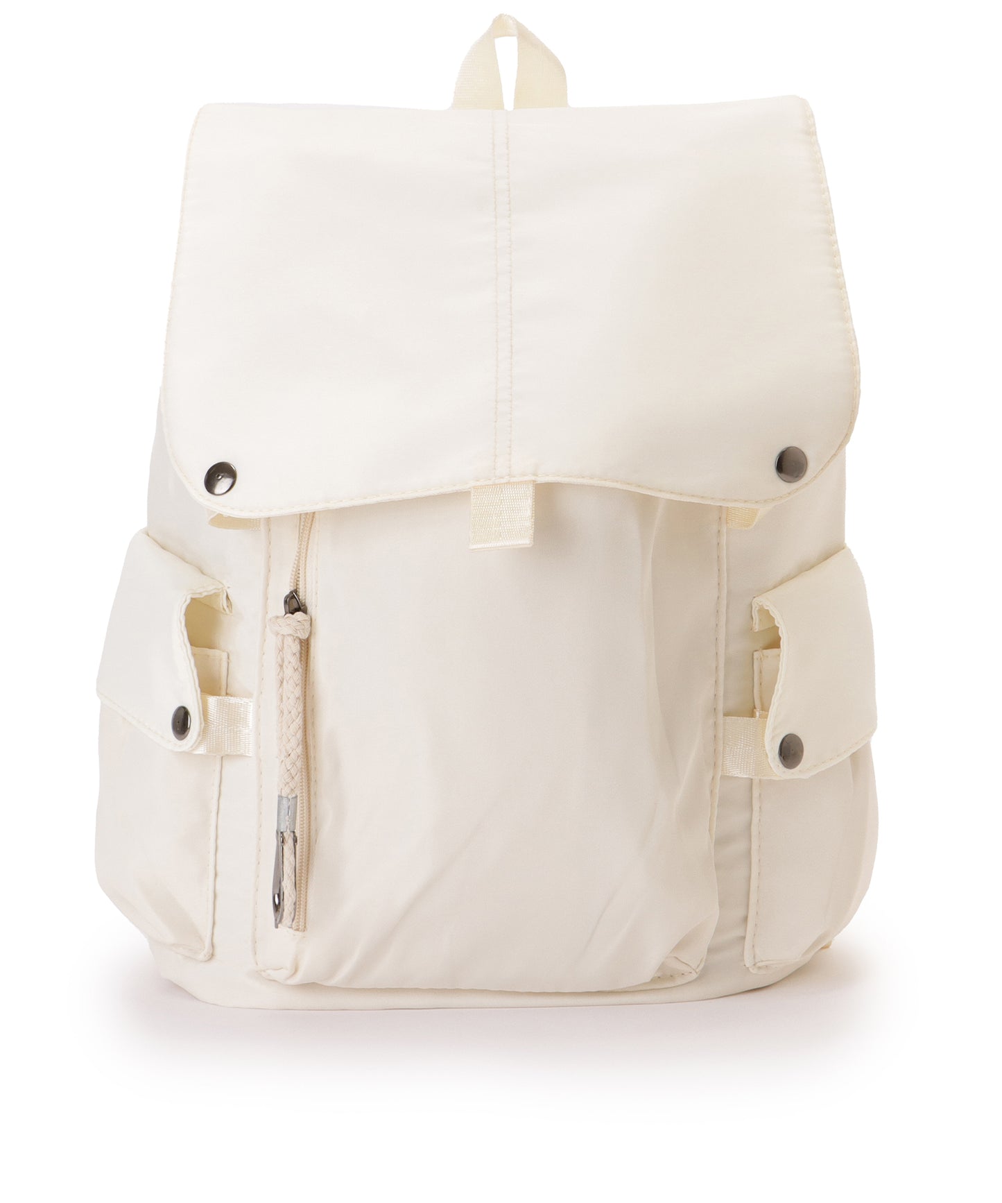 ソリッドカラー ユニセックス 大容量 多ポケット バックパック