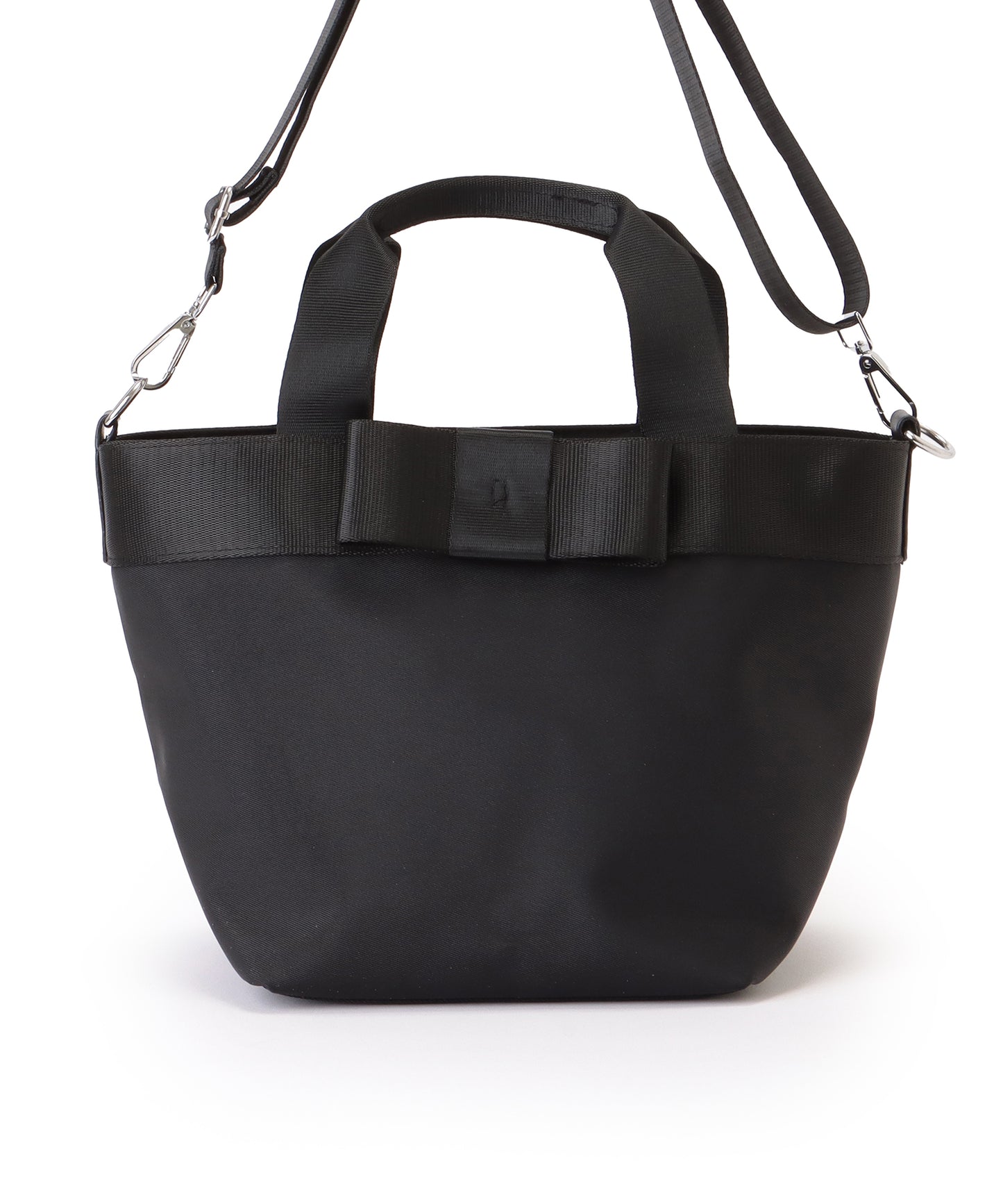 2WAY リボン付き 配色 ランチ トートバッグ