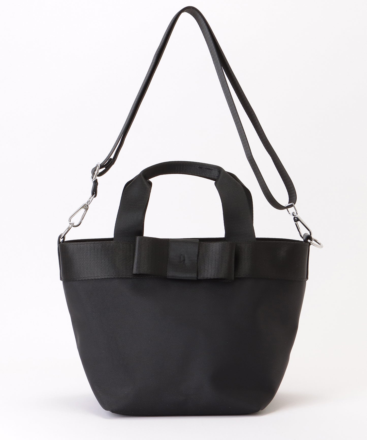 2WAY リボン付き 配色 ランチ トートバッグ