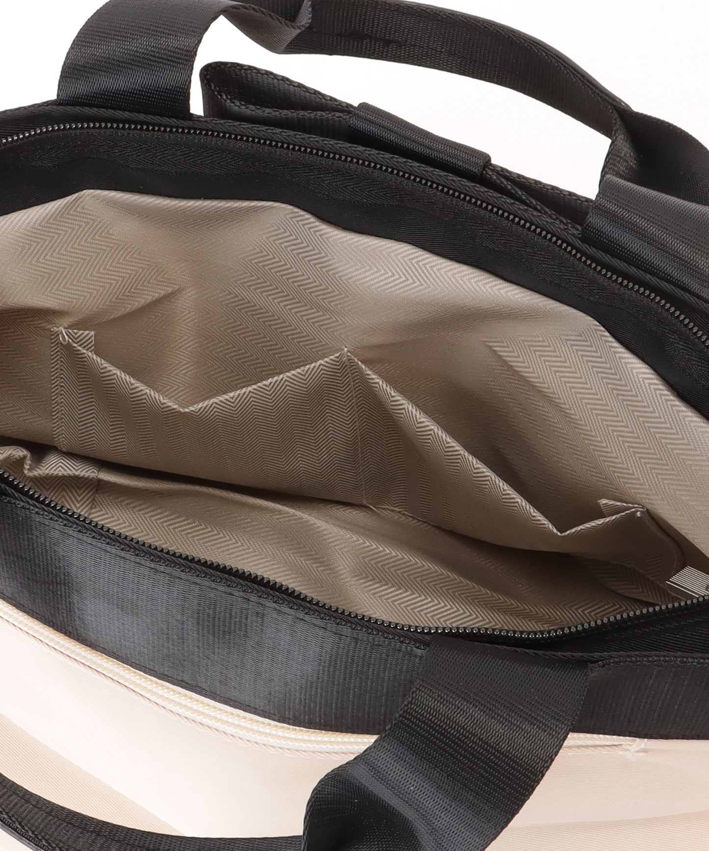 2WAY リボン付き 配色 ランチ トートバッグ