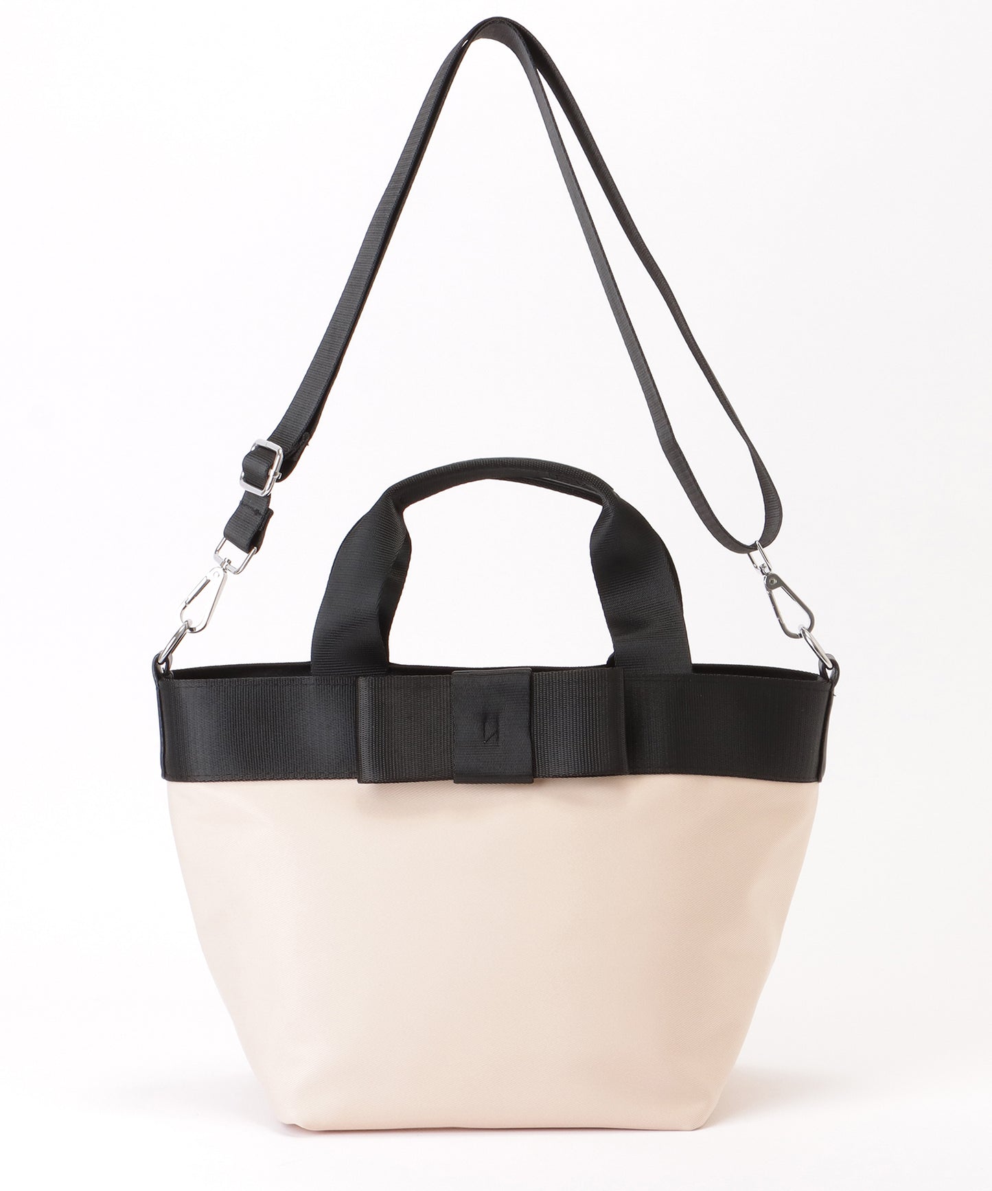 2WAY リボン付き 配色 ランチ トートバッグ