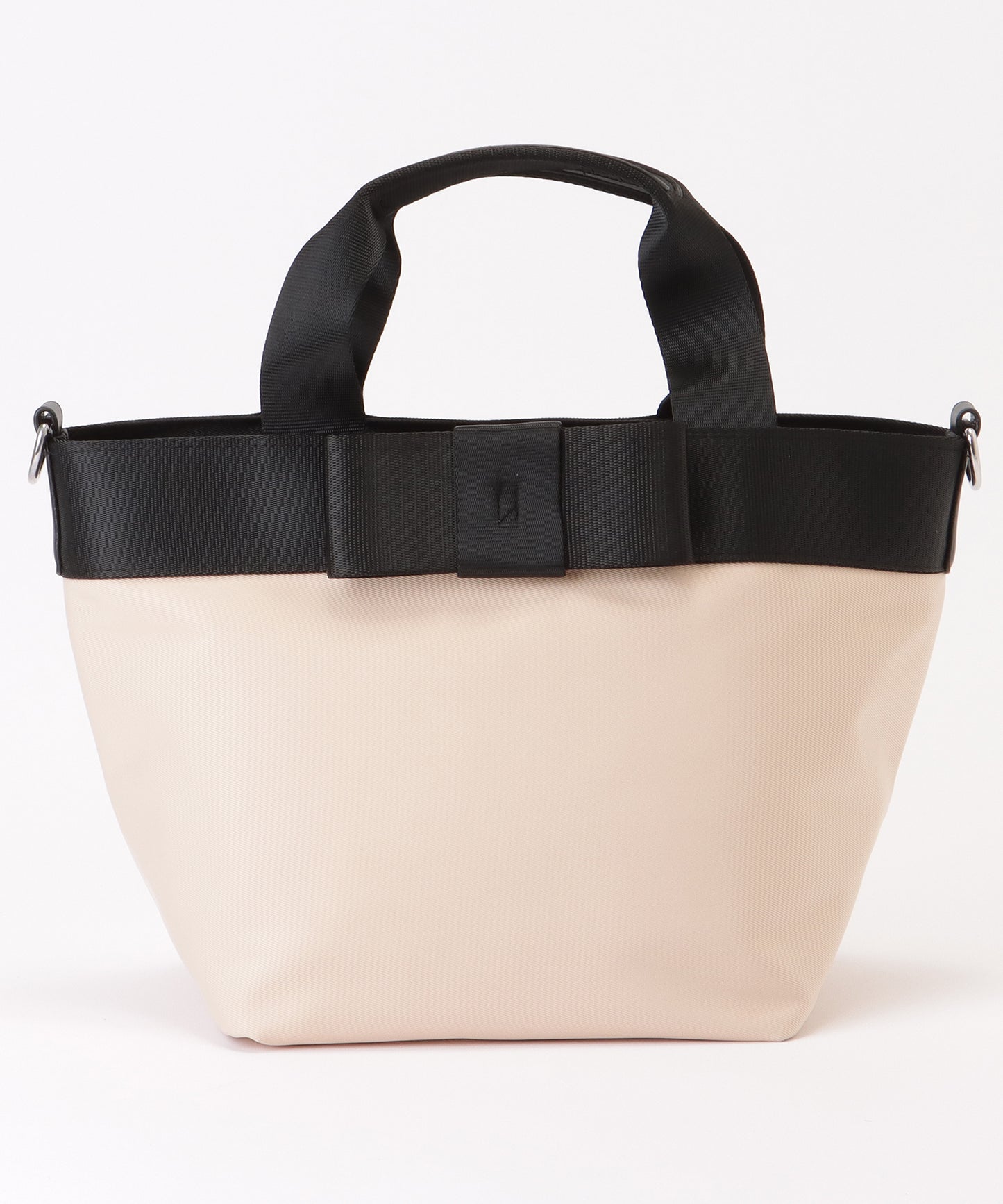 2WAY リボン付き 配色 ランチ トートバッグ