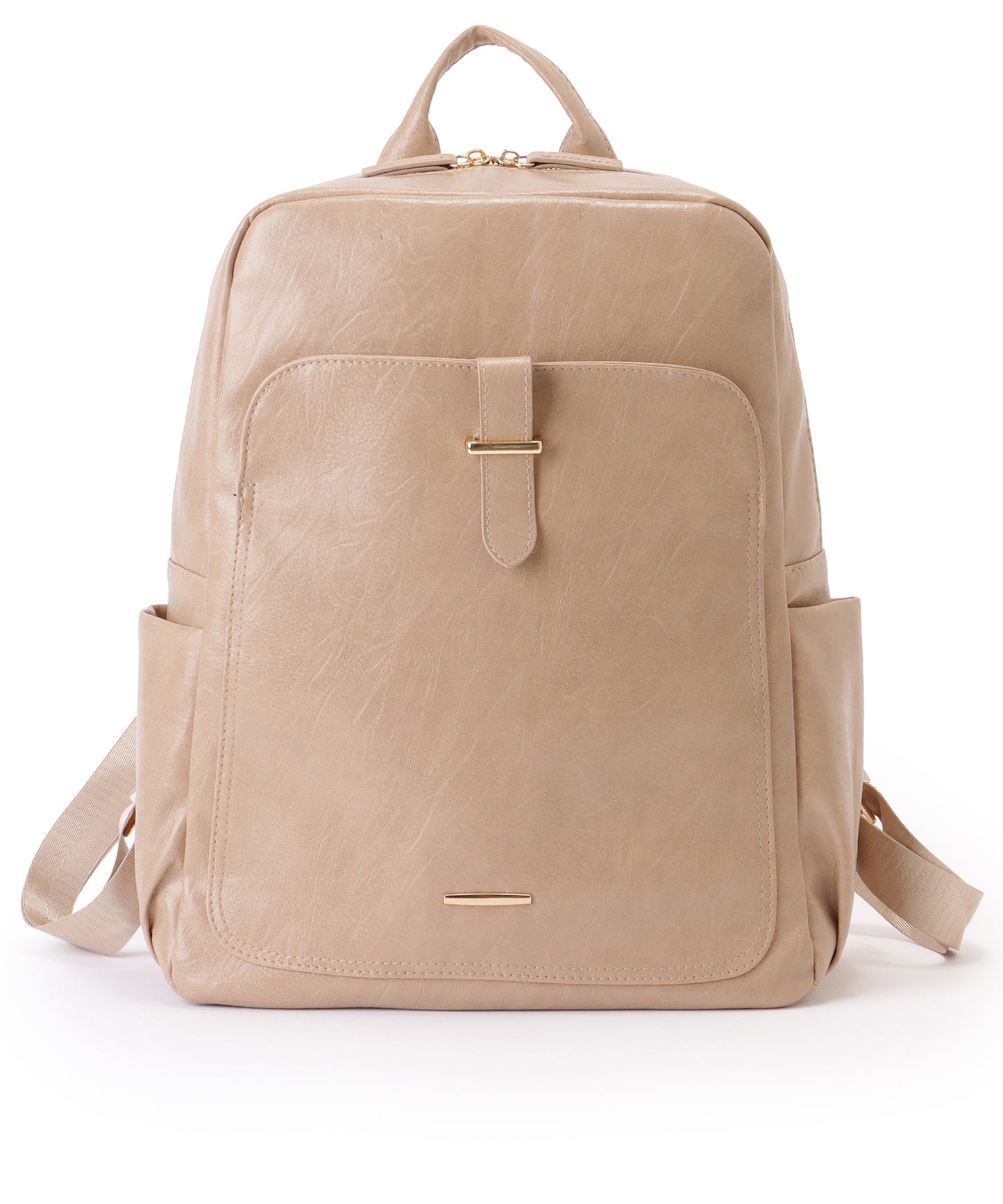 ラウンドファスナー 多ポケット スクエア リュックサック