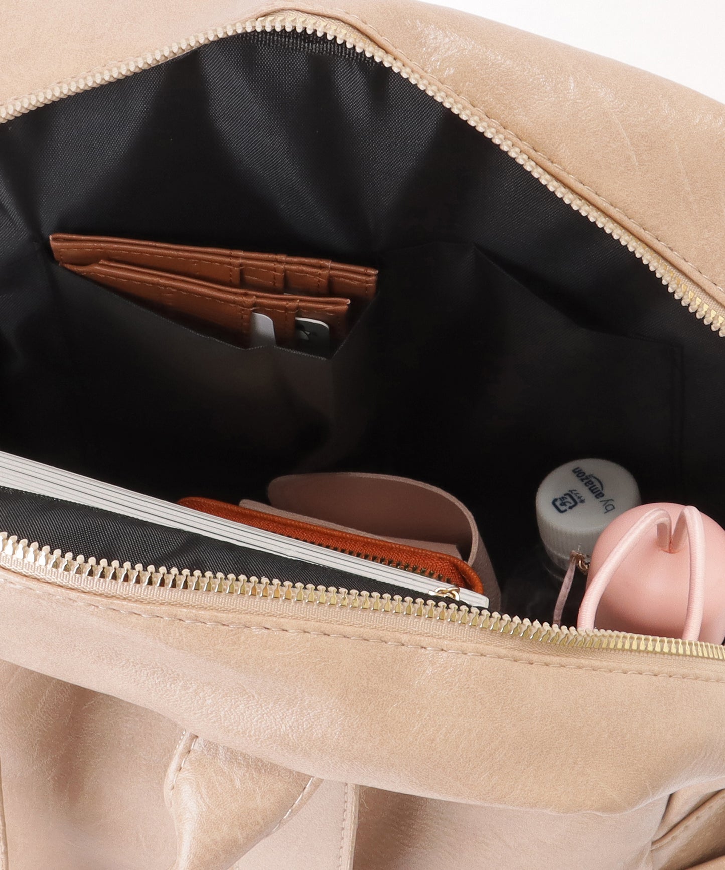 ラウンドファスナー 多ポケット スクエア リュックサック