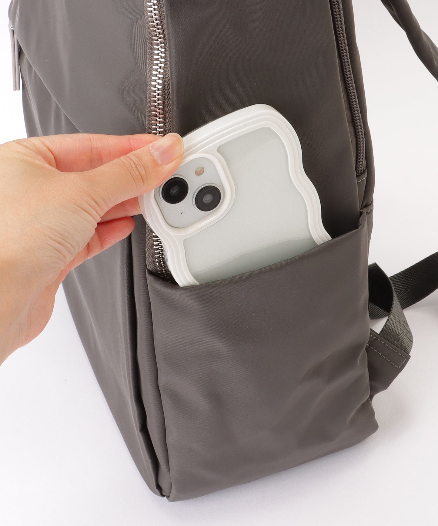 キャリーオン ベルト付き オックスフォード生地 スクエア リュックサック