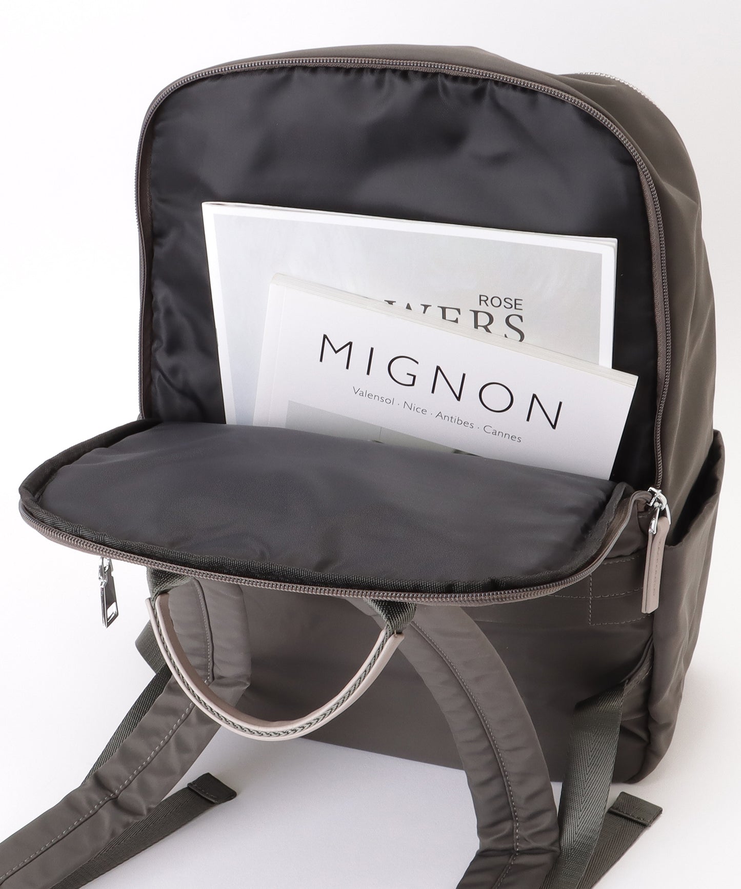 キャリーオン ベルト付き オックスフォード生地 スクエア リュックサック