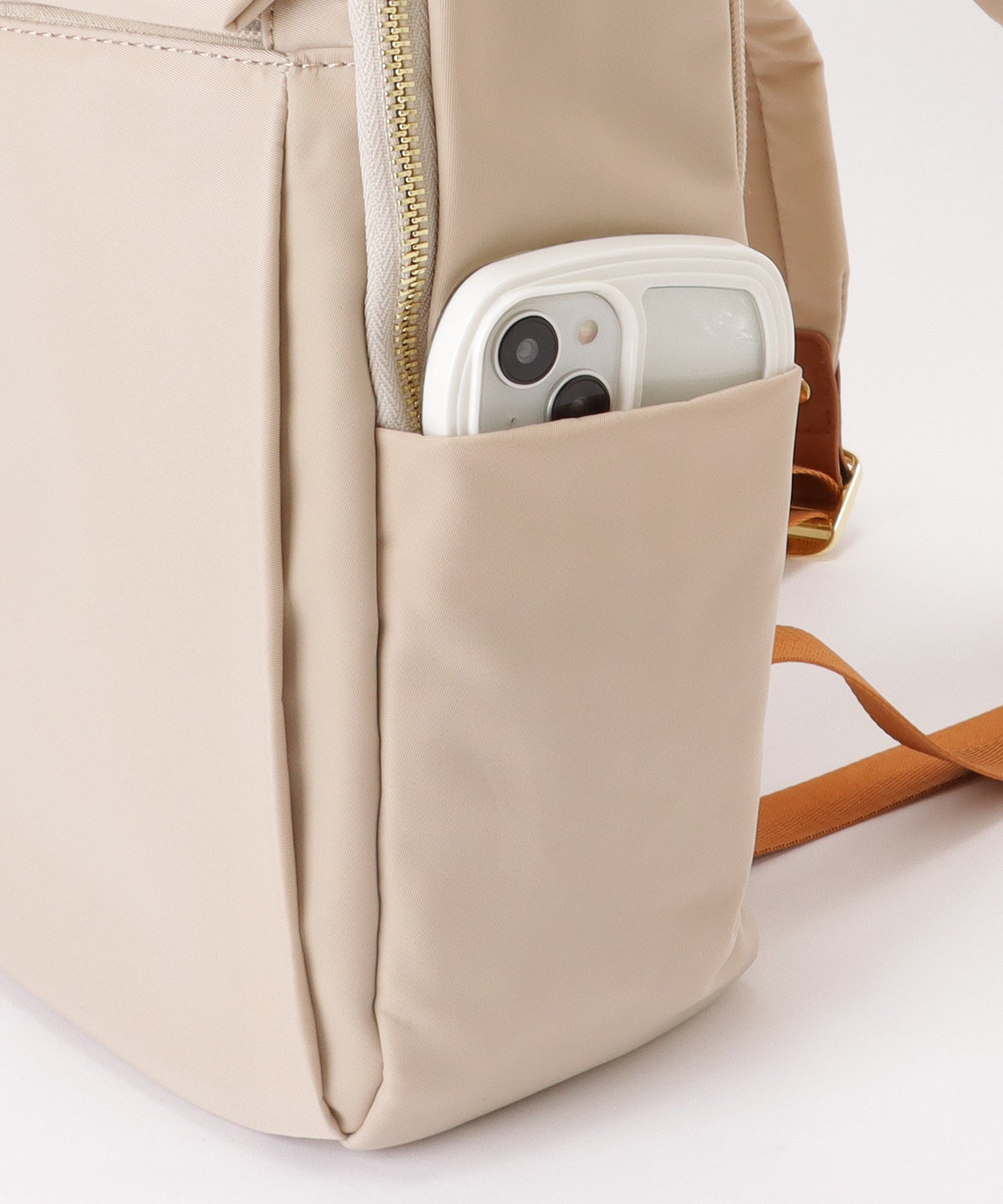 キャリーオン ベルト付き オックスフォード生地 スクエア リュックサック