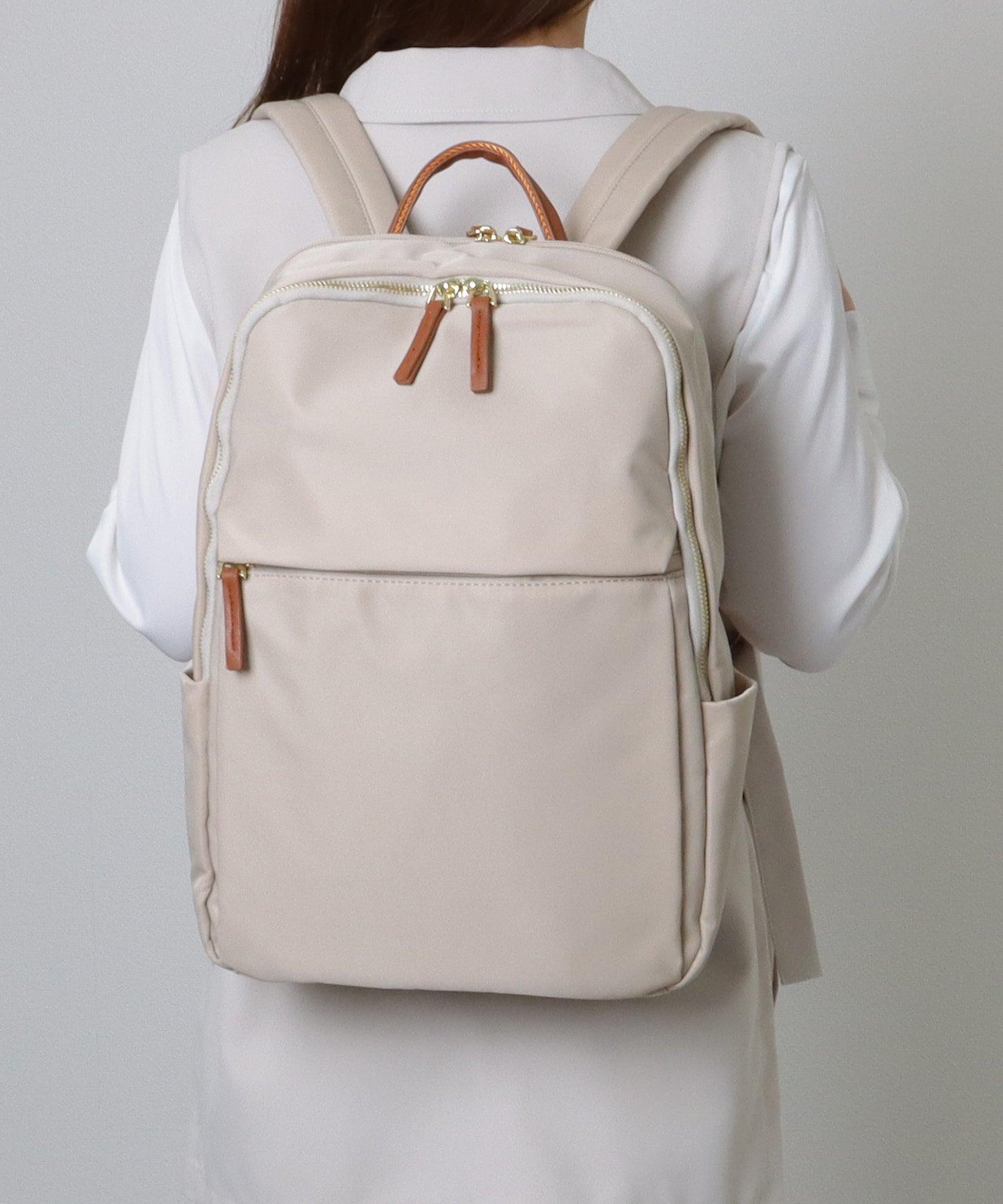 キャリーオン ベルト付き オックスフォード生地 スクエア リュックサック