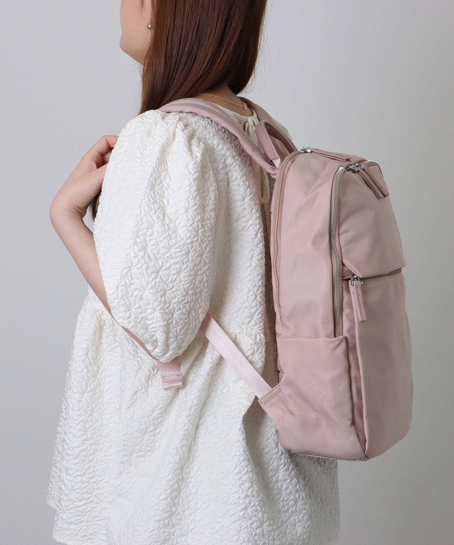 キャリーオン ベルト付き オックスフォード生地 スクエア リュックサック