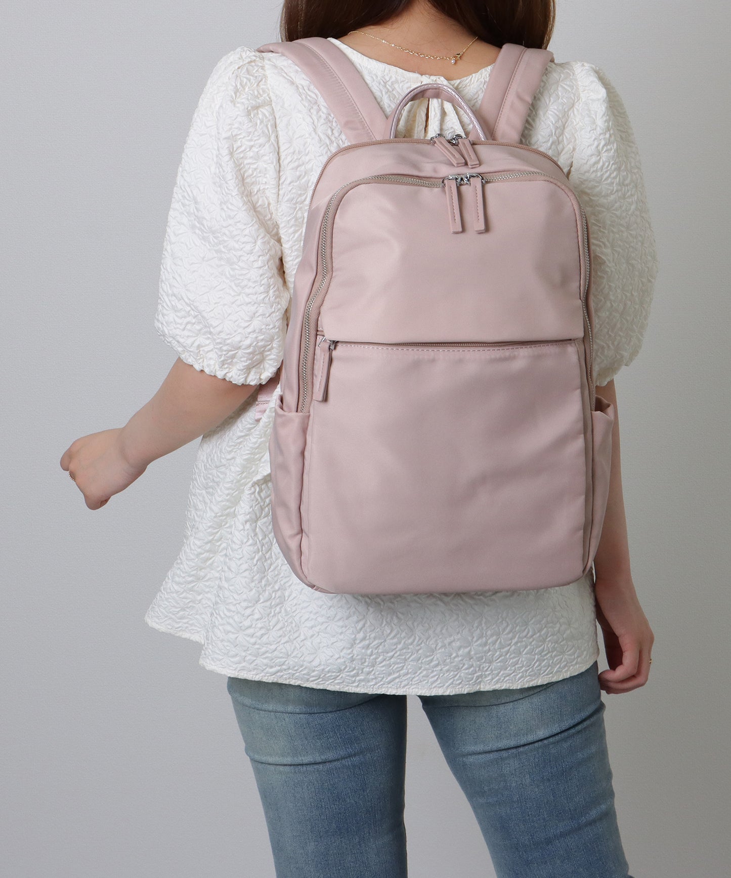 キャリーオン ベルト付き オックスフォード生地 スクエア リュックサック