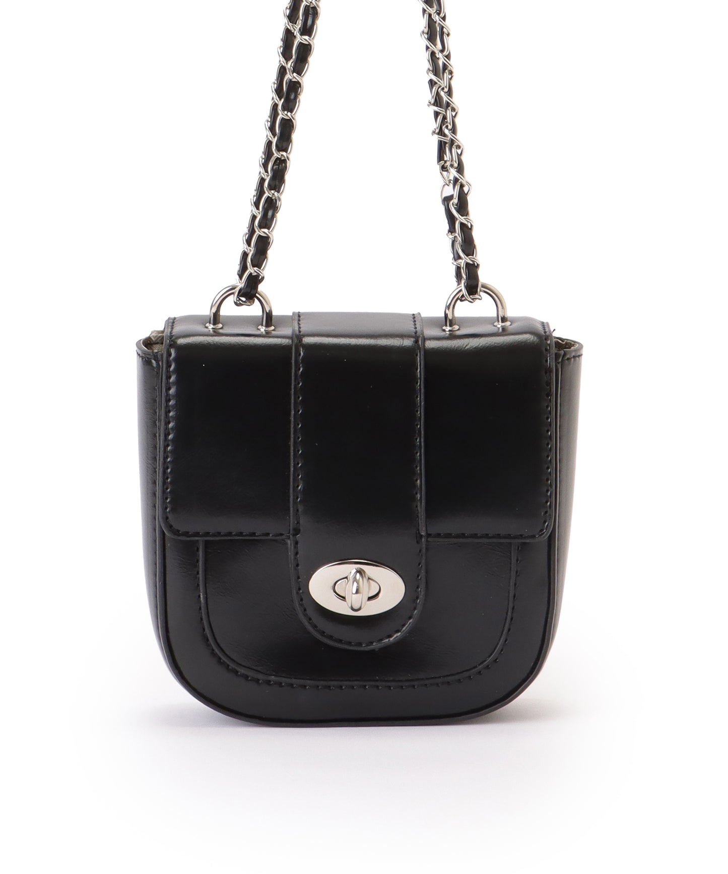 コンパクト ラウンド 2WAY チェーン ショルダーバッグ