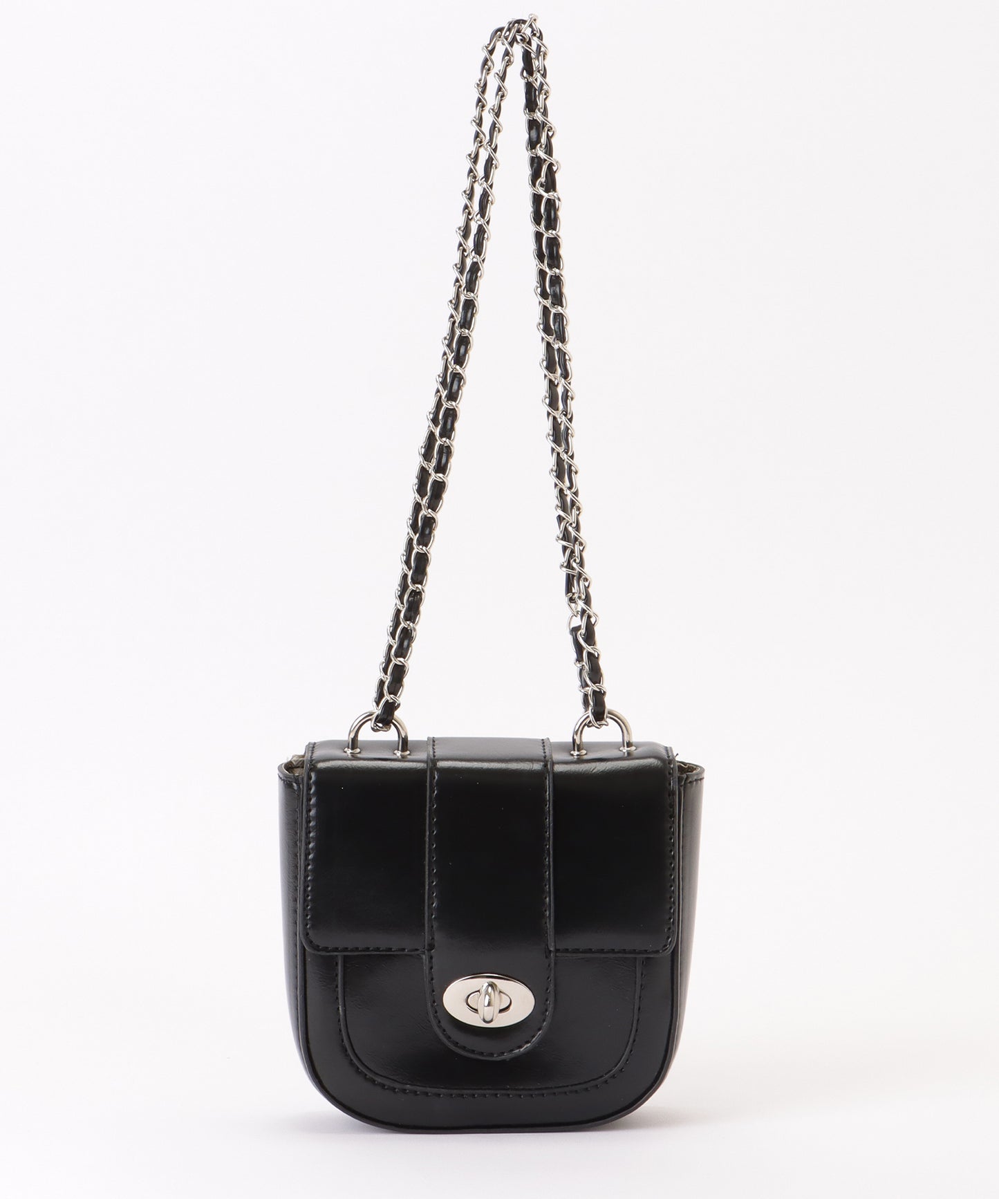 コンパクト ラウンド 2WAY チェーン ショルダーバッグ