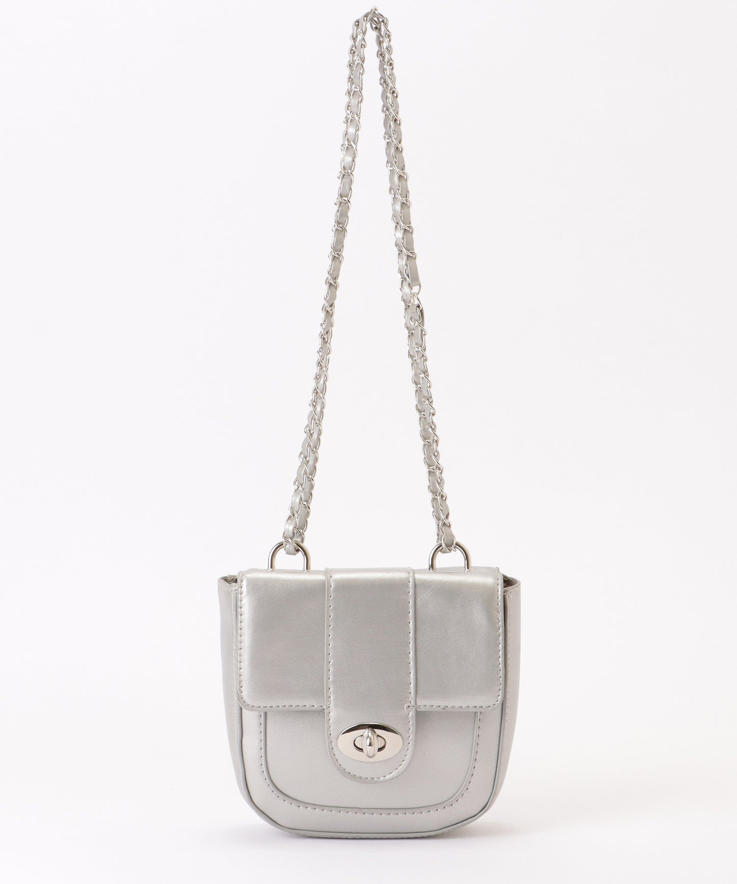 コンパクト ラウンド 2WAY チェーン ショルダーバッグ