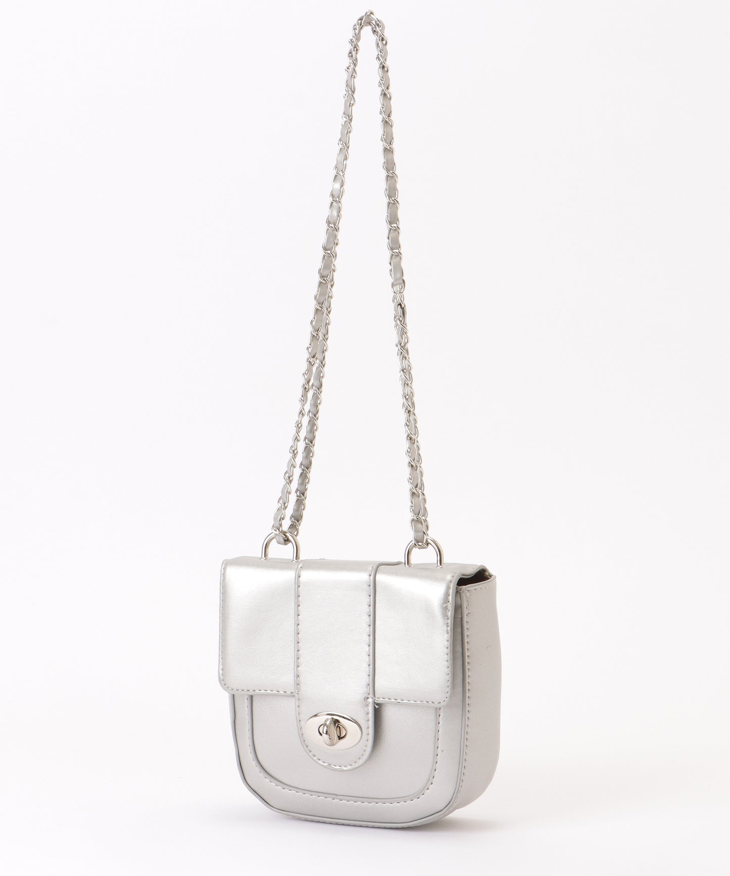 コンパクト ラウンド 2WAY チェーン ショルダーバッグ