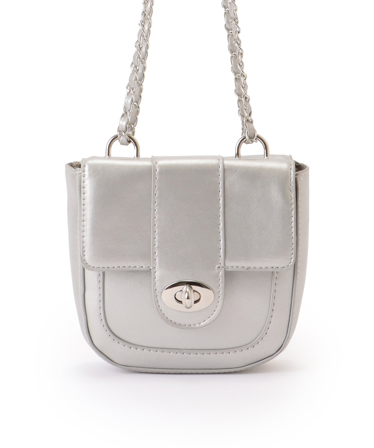 コンパクト ラウンド 2WAY チェーン ショルダーバッグ