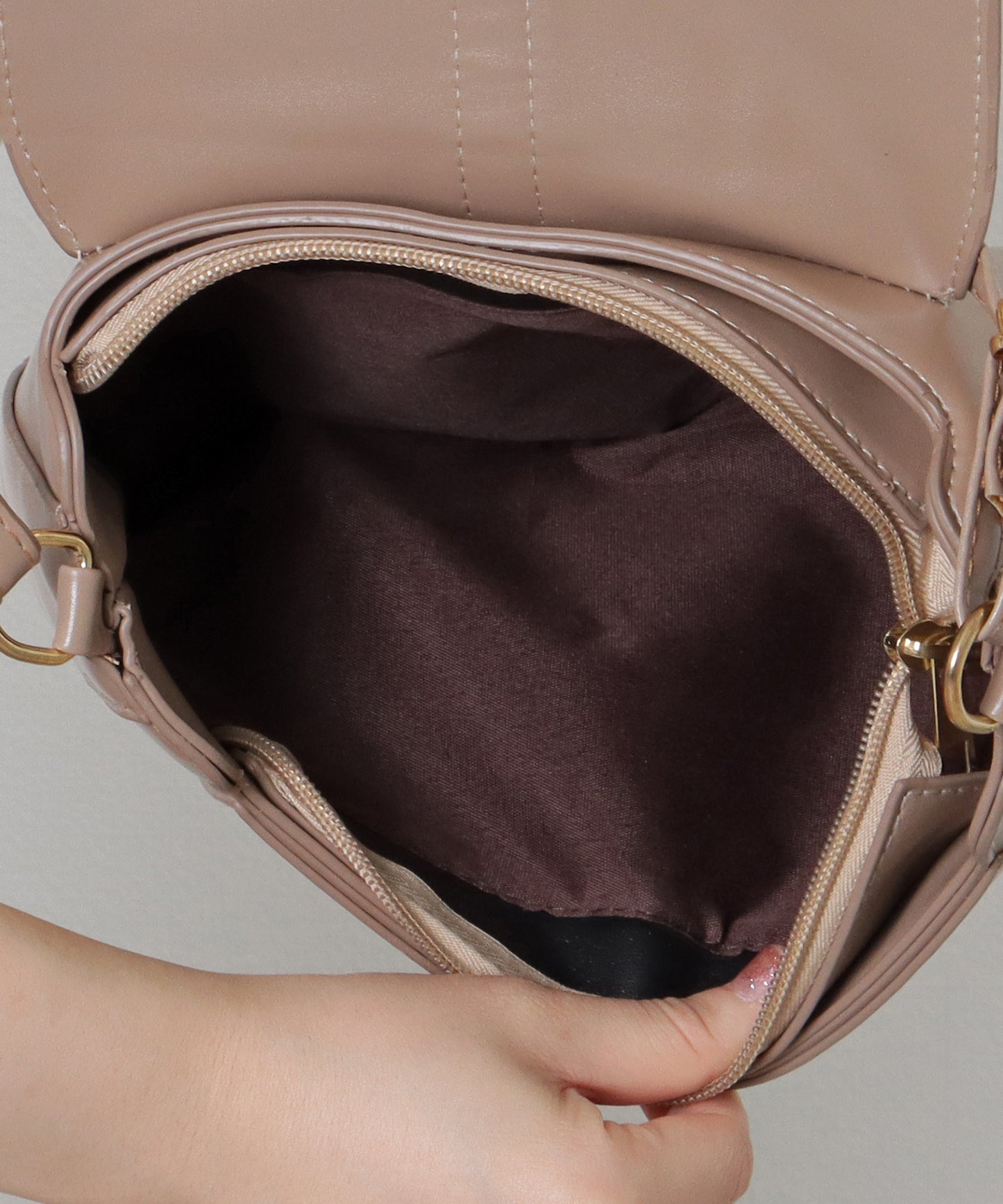 スクール風 スクエア ベルト ショルダーバッグ