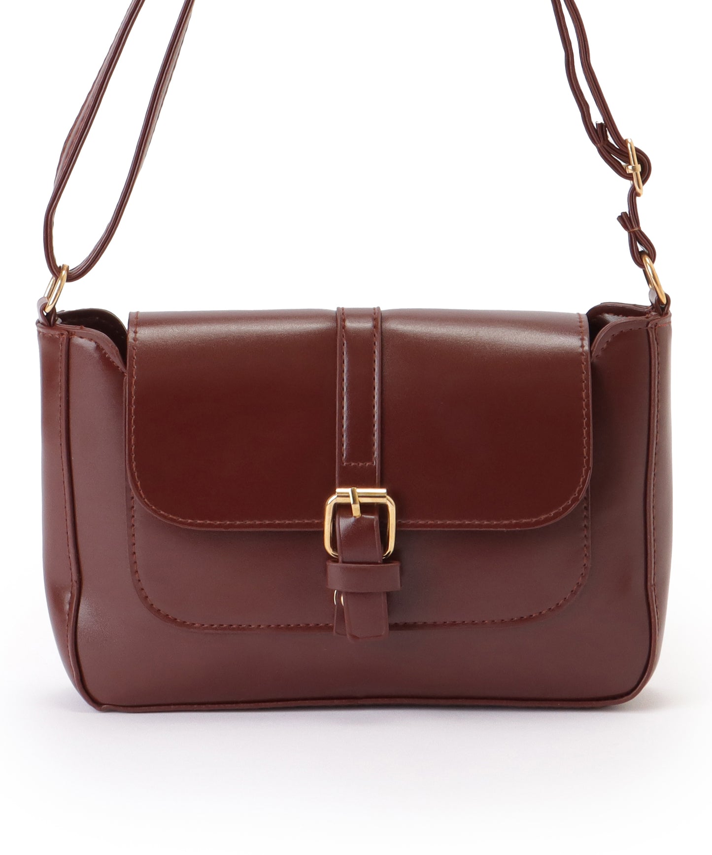 スクール風 スクエア ベルト ショルダーバッグ