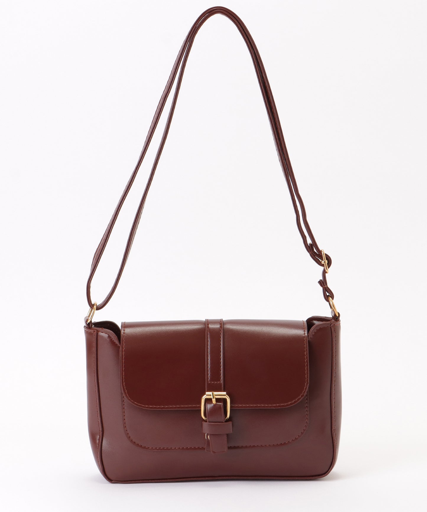 スクール風 スクエア ベルト ショルダーバッグ