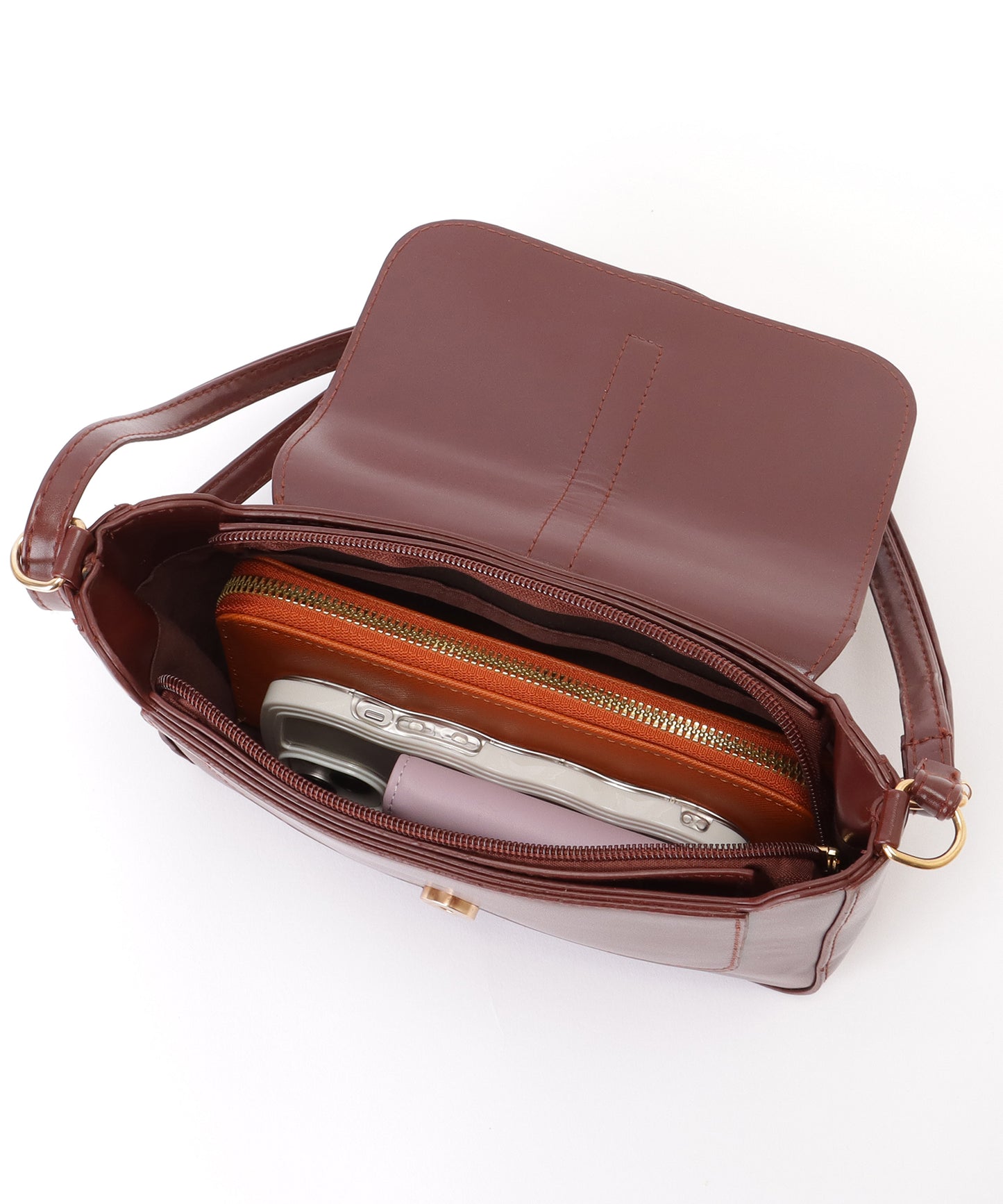 スクール風 スクエア ベルト ショルダーバッグ