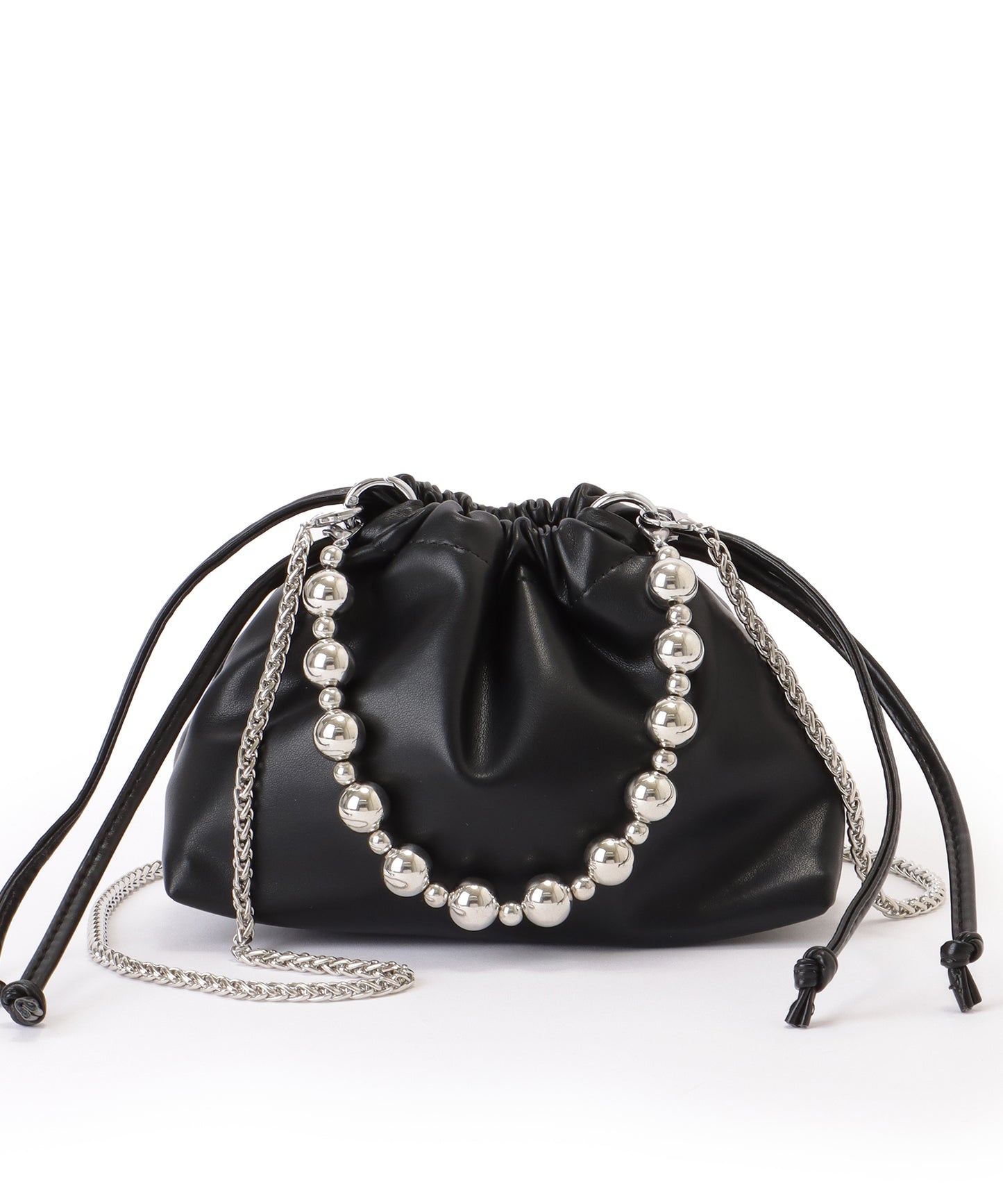 ボールチェーン付き 2WAY 巾着 バッグ