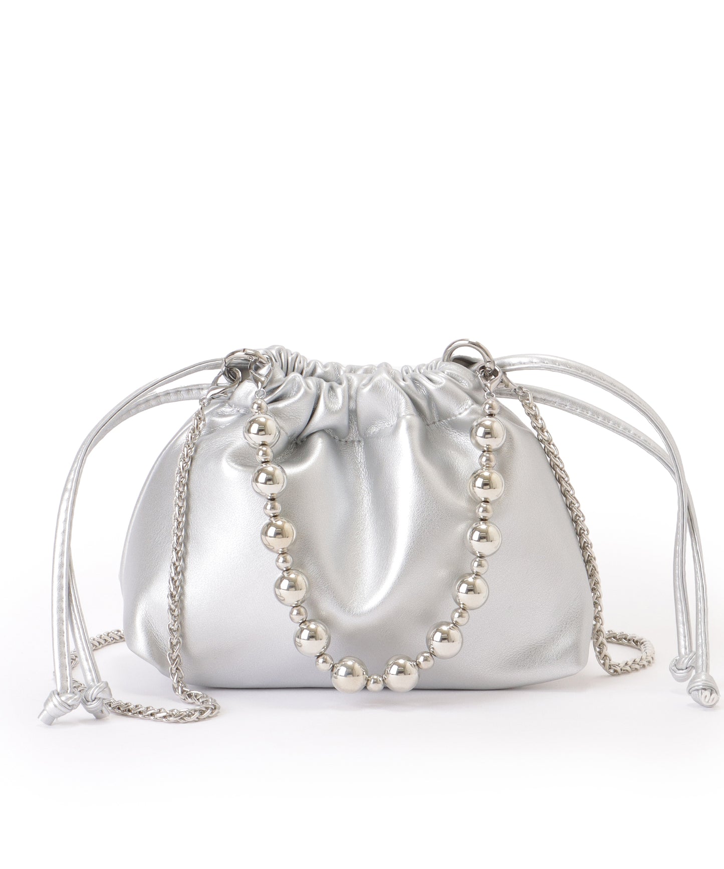 ボールチェーン付き 2WAY 巾着 バッグ