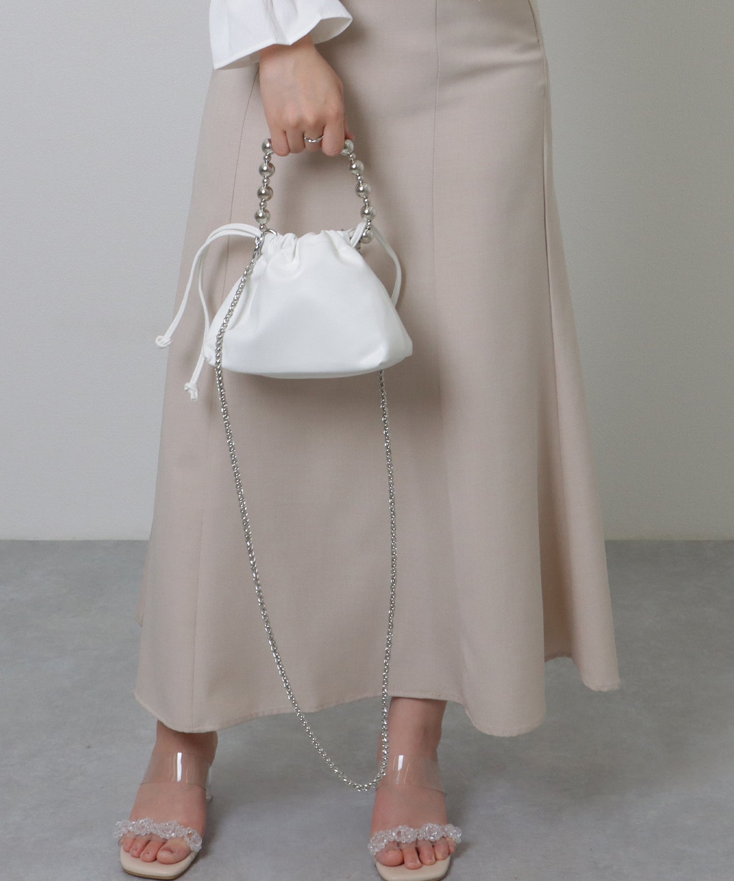 ボールチェーン付き 2WAY 巾着 バッグ