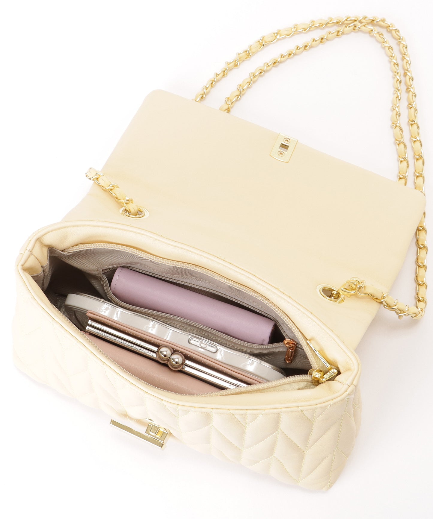 ヘリンボーン ステッチ 2WAY チェーン バッグ