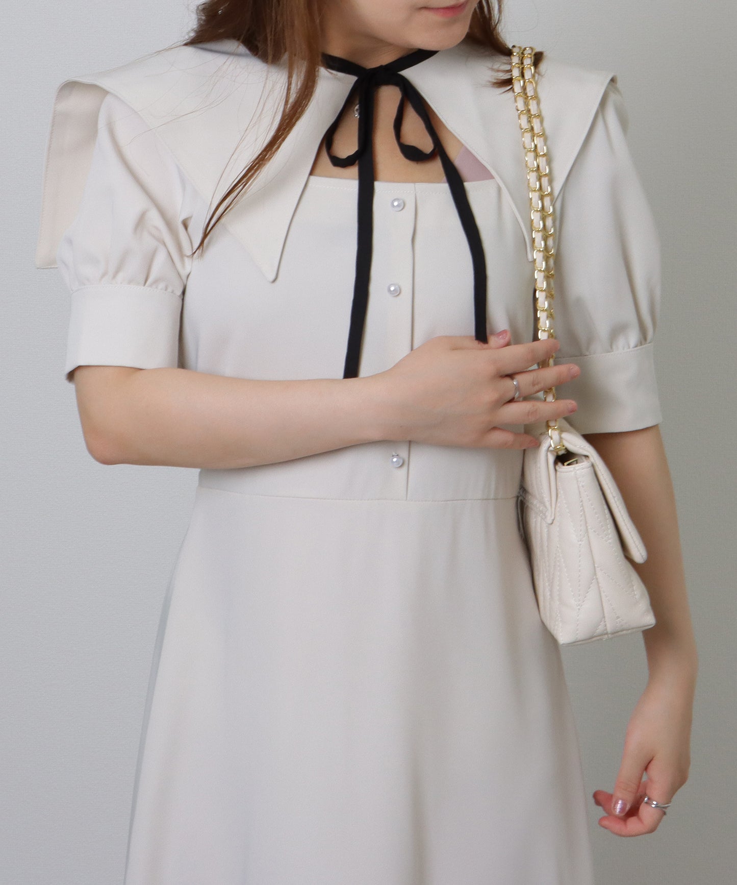 ヘリンボーン ステッチ 2WAY チェーン バッグ