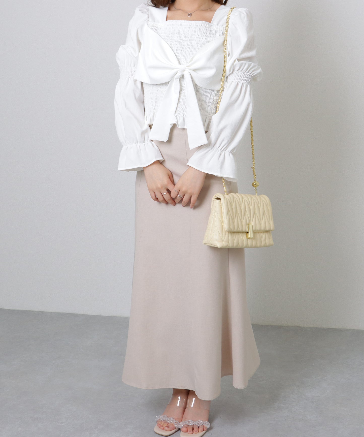 ヘリンボーン ステッチ 2WAY チェーン バッグ