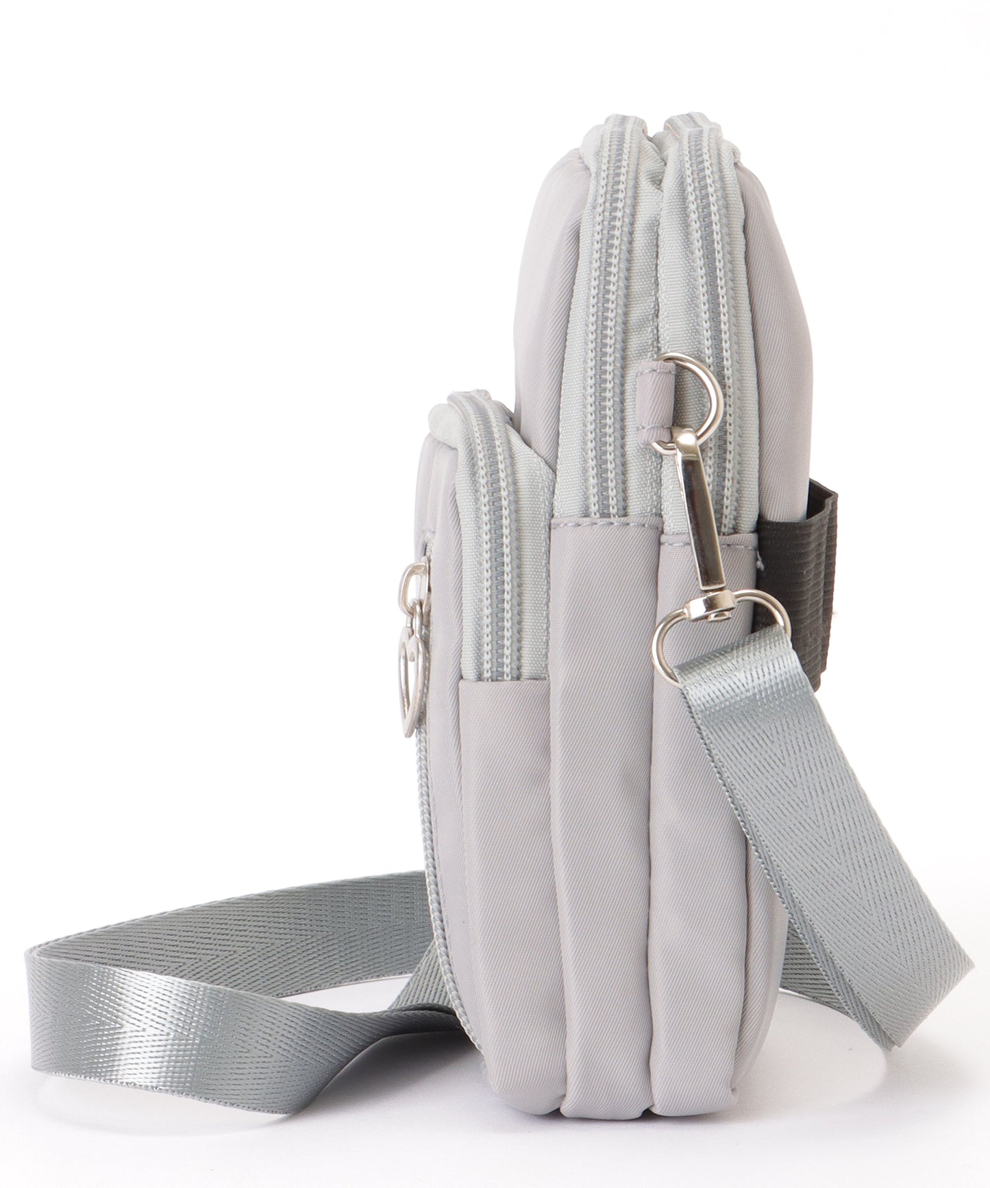 ハートチャーム付き 3WAY コンパクト スクエア ショルダー スマホ バッグ