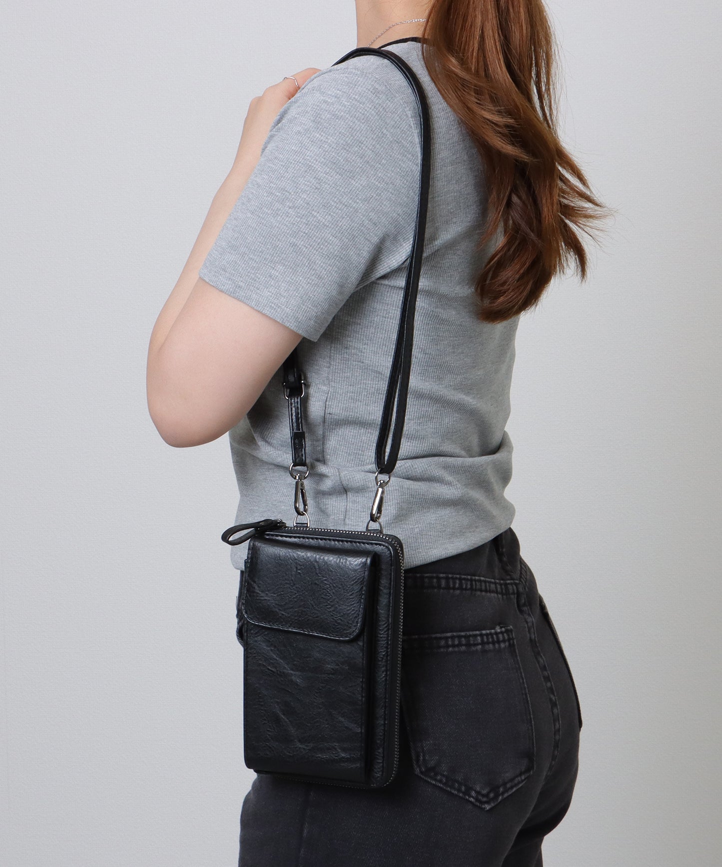 ショルダー付き 2WAY スマホ ウォレット バッグ