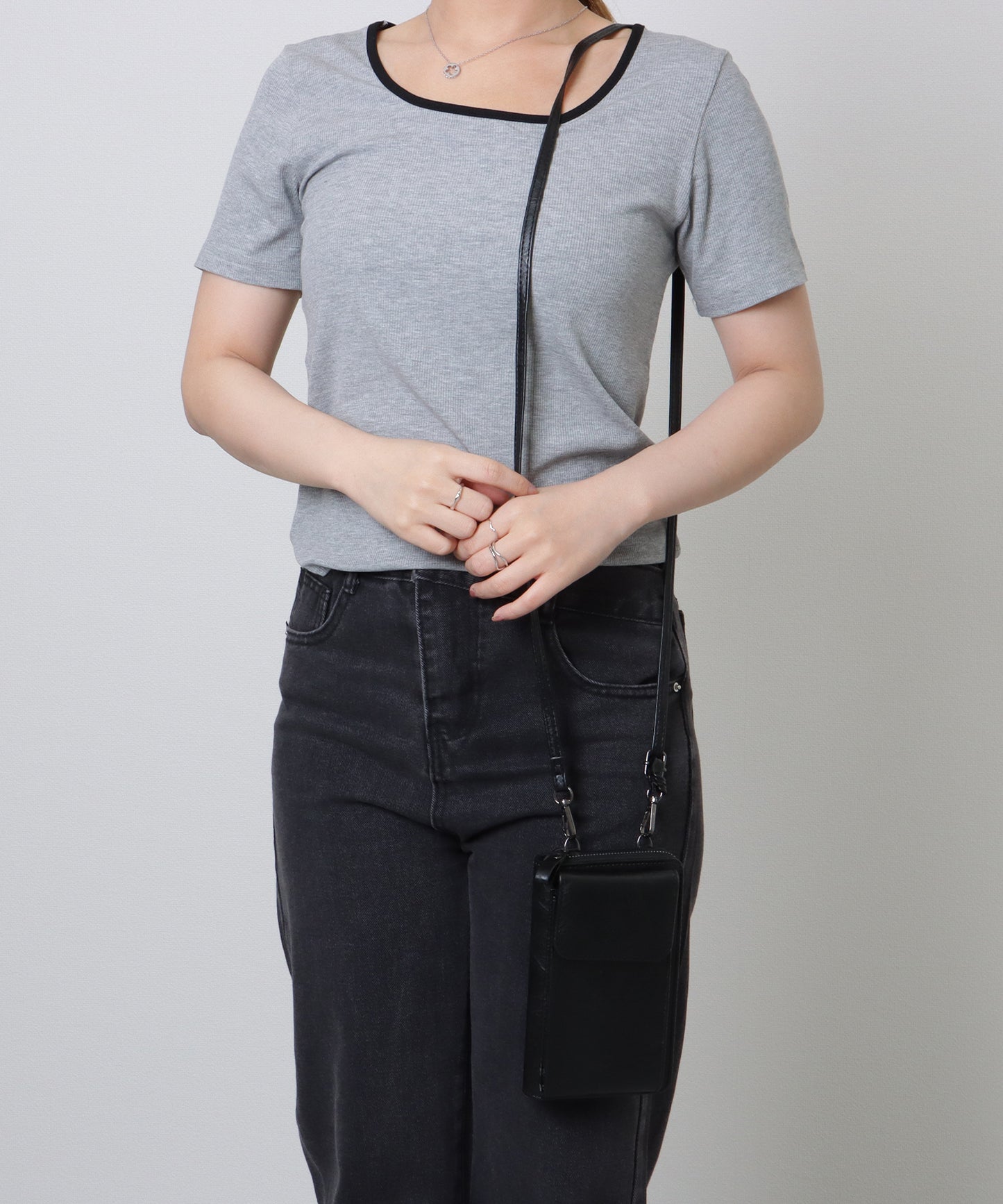 ショルダー付き 2WAY スマホ ウォレット バッグ