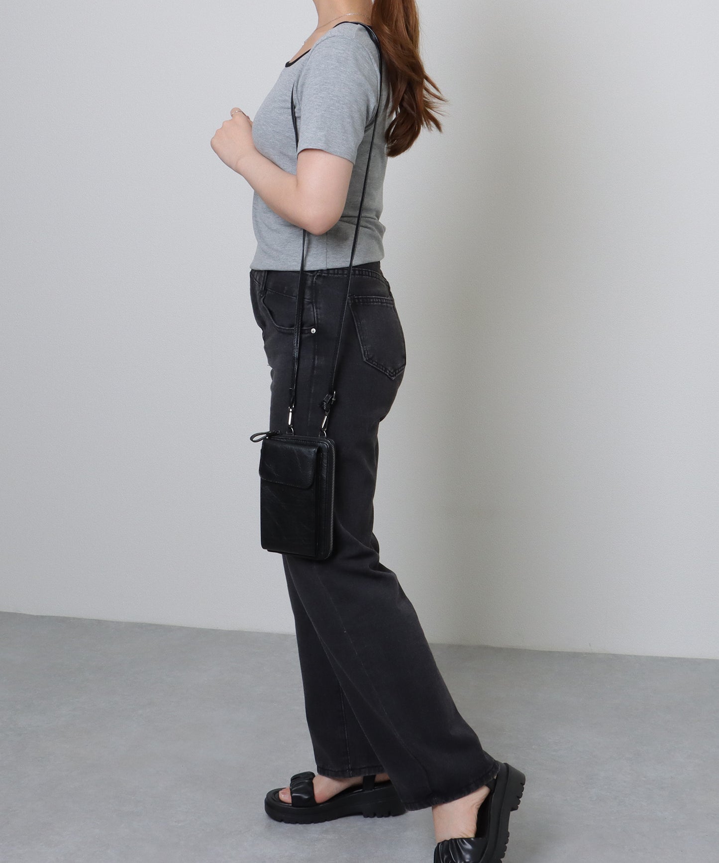 ショルダー付き 2WAY スマホ ウォレット バッグ