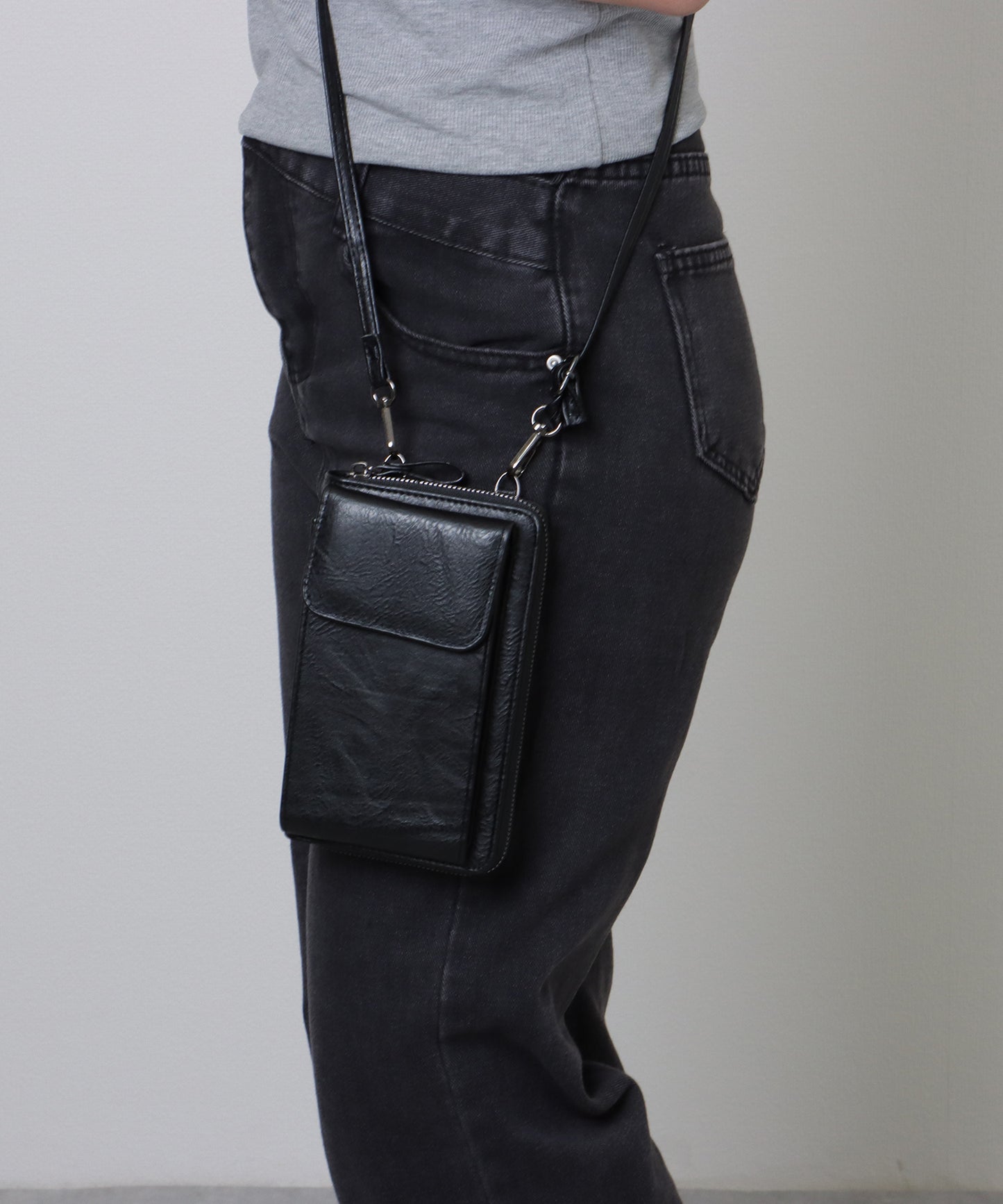 ショルダー付き 2WAY スマホ ウォレット バッグ