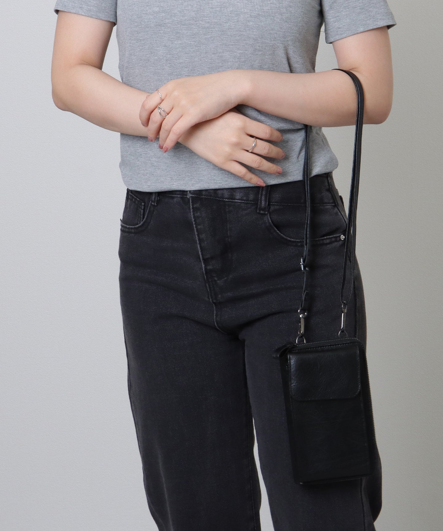 ショルダー付き 2WAY スマホ ウォレット バッグ